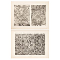 Pair of Unframed Architectural Prints, Italy, Early 1900s
