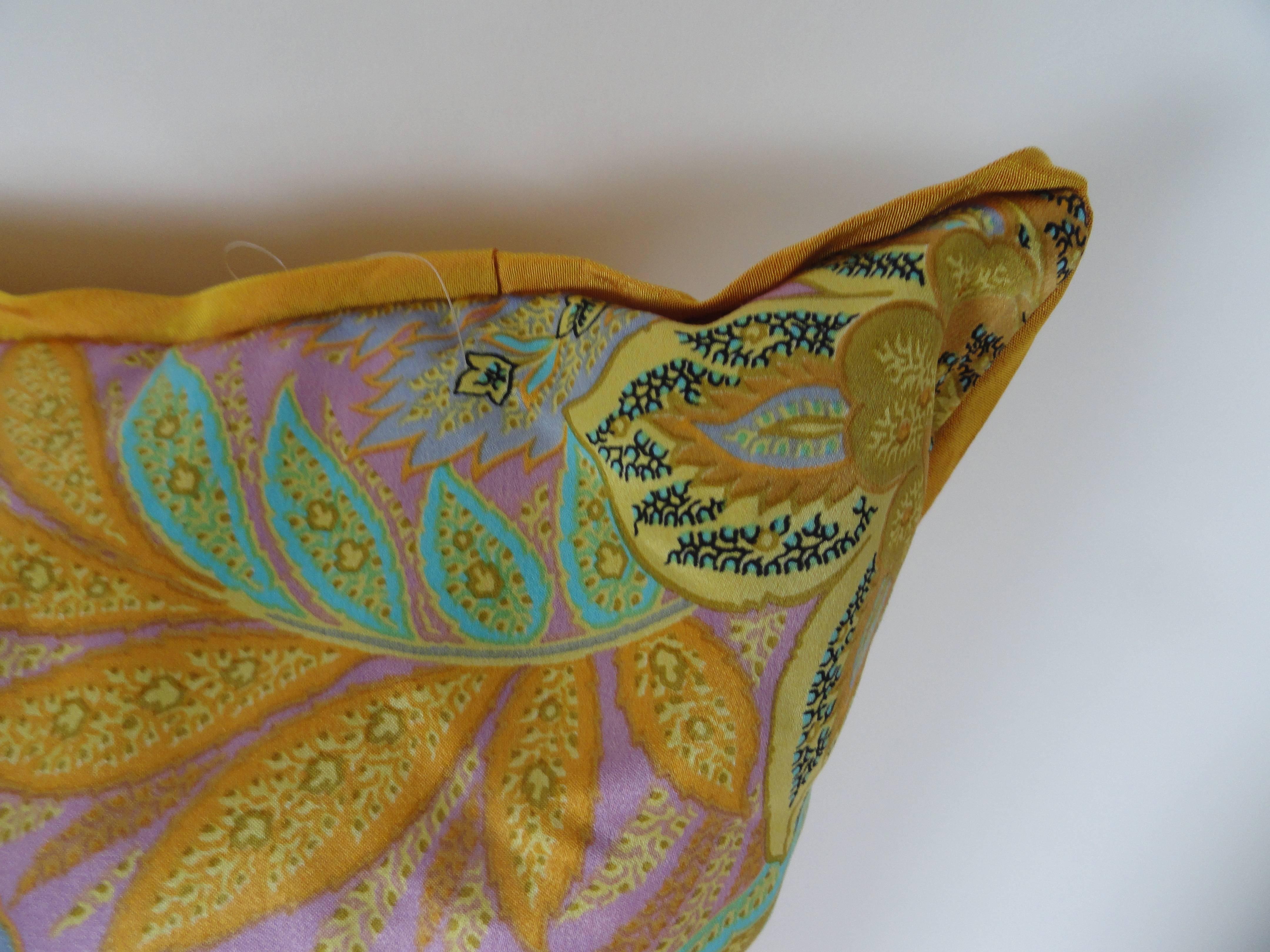 Contemporary Pair of Ungaro Couture Silk Pillows For Sale