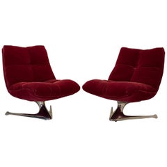 Pair of Unicorn Chairs Vladimir Kagan, 1963