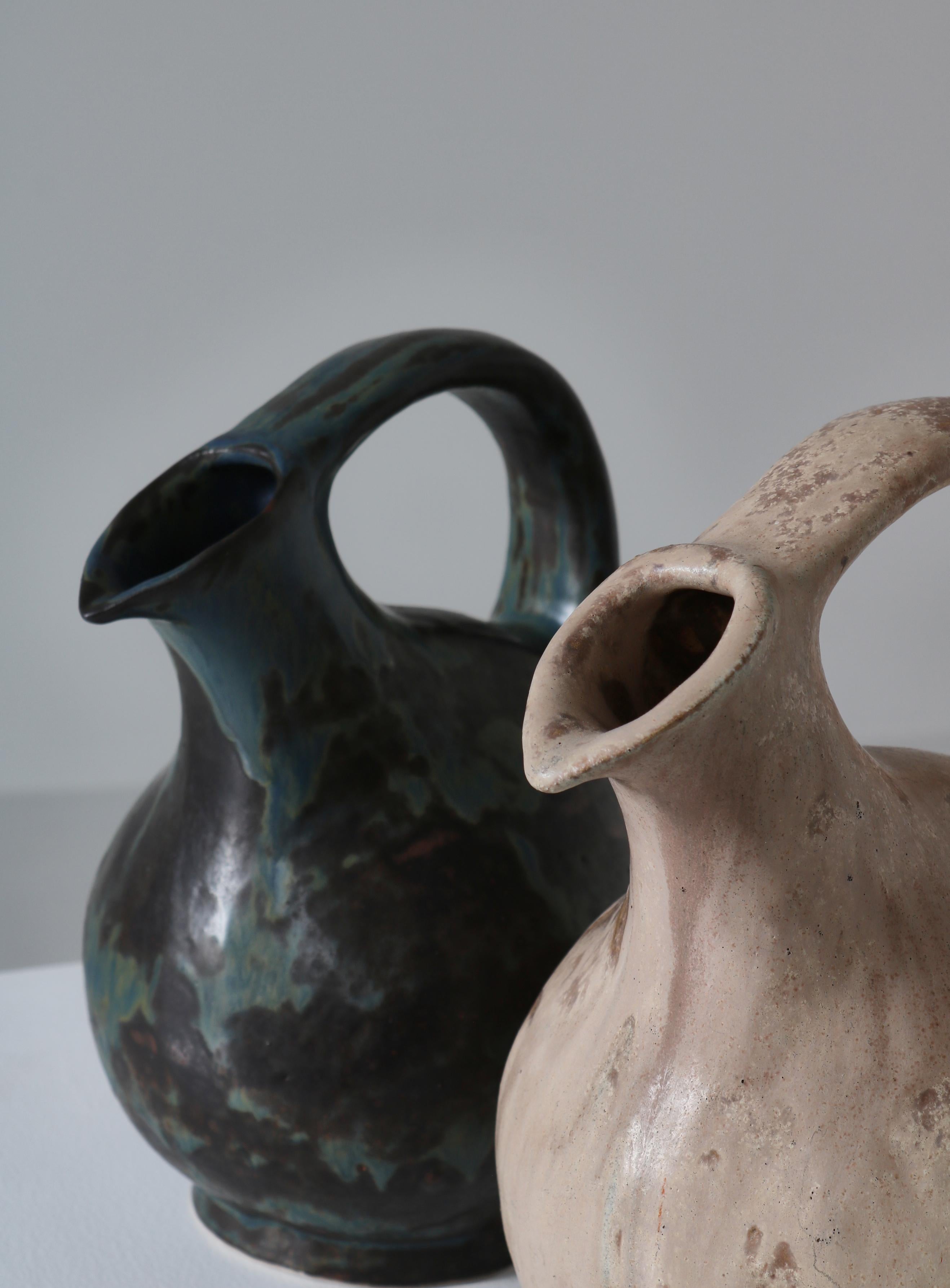 Pair of Unique Bode Willumsen Ceramic Pitchers from Own Studio, 1930s For Sale 5