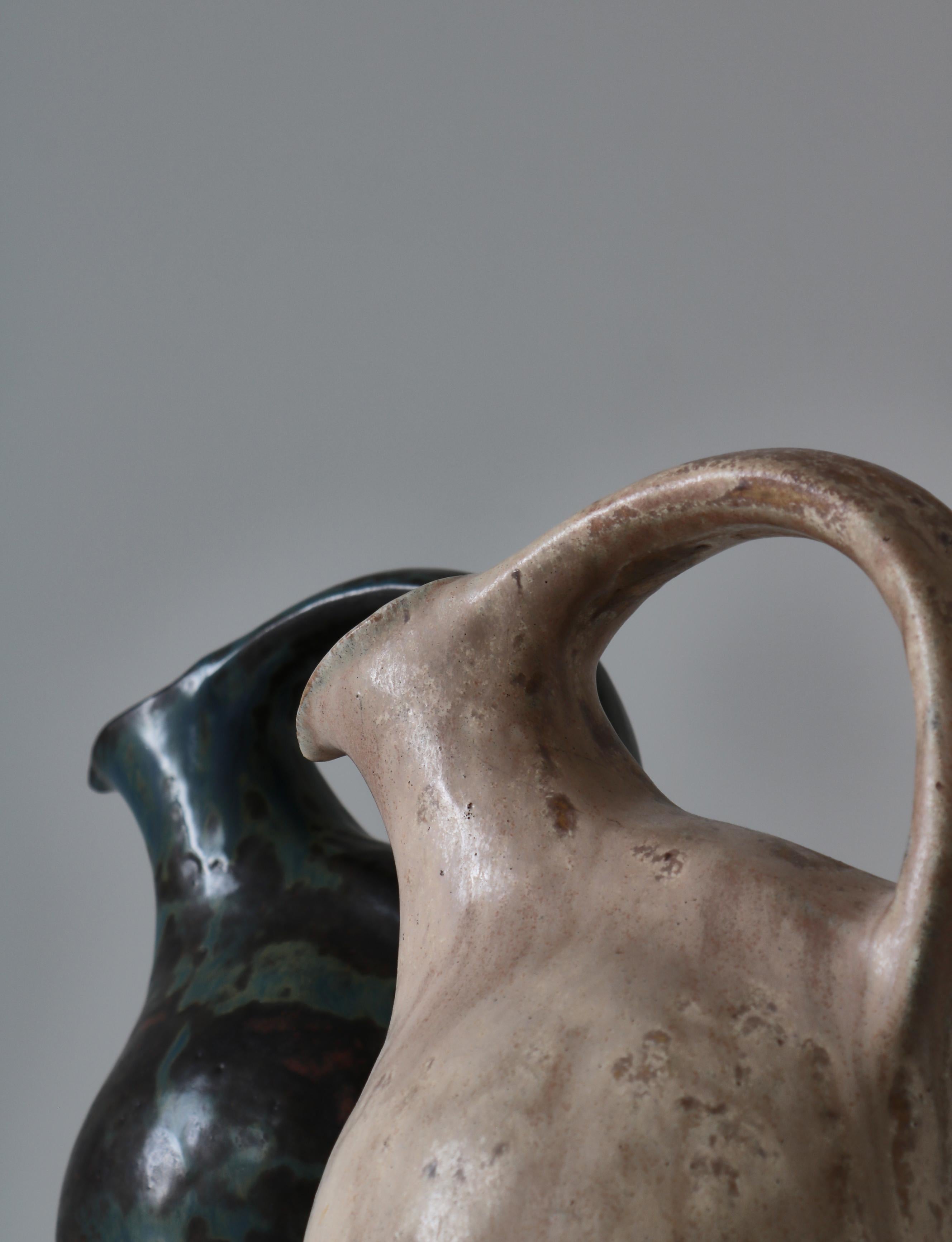 Pair of Unique Bode Willumsen Ceramic Pitchers from Own Studio, 1930s For Sale 10