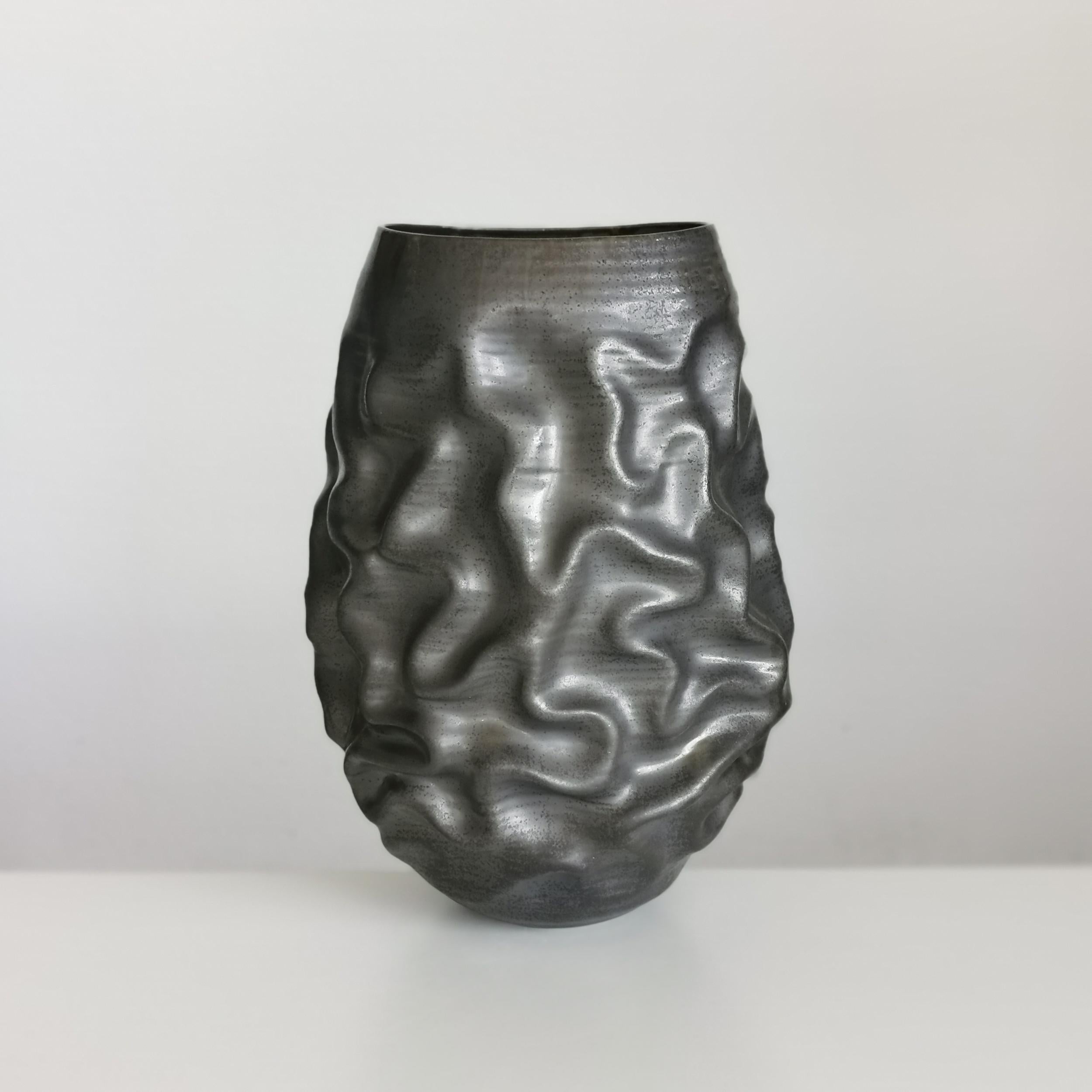 Other Pair of Unique Ceramic Sculptures Vessels 'Water Landscapes' Objet d'Art For Sale