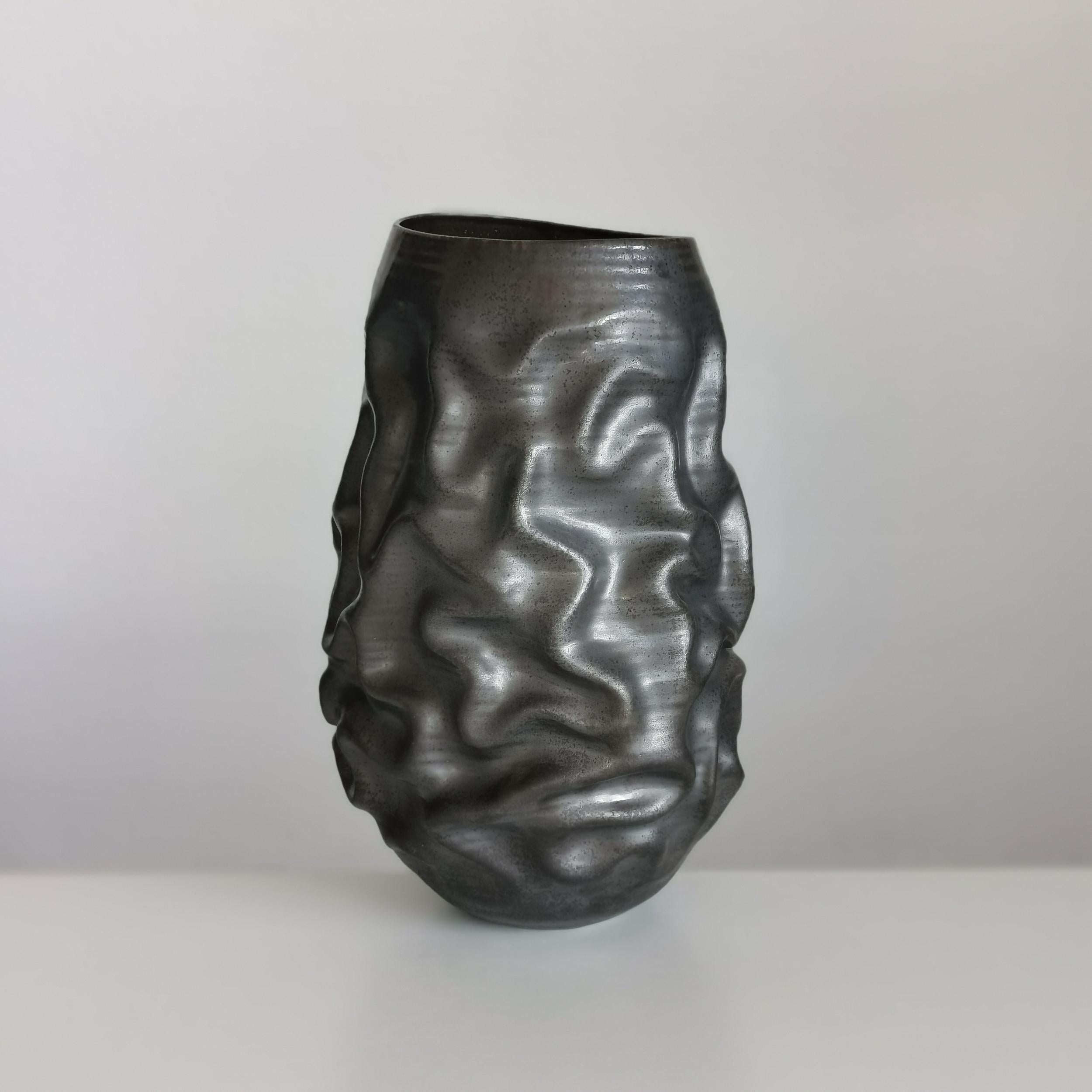 Pair of Unique Ceramic Sculptures Vessels 'Water Landscapes' Objet d'Art In New Condition For Sale In London, GB