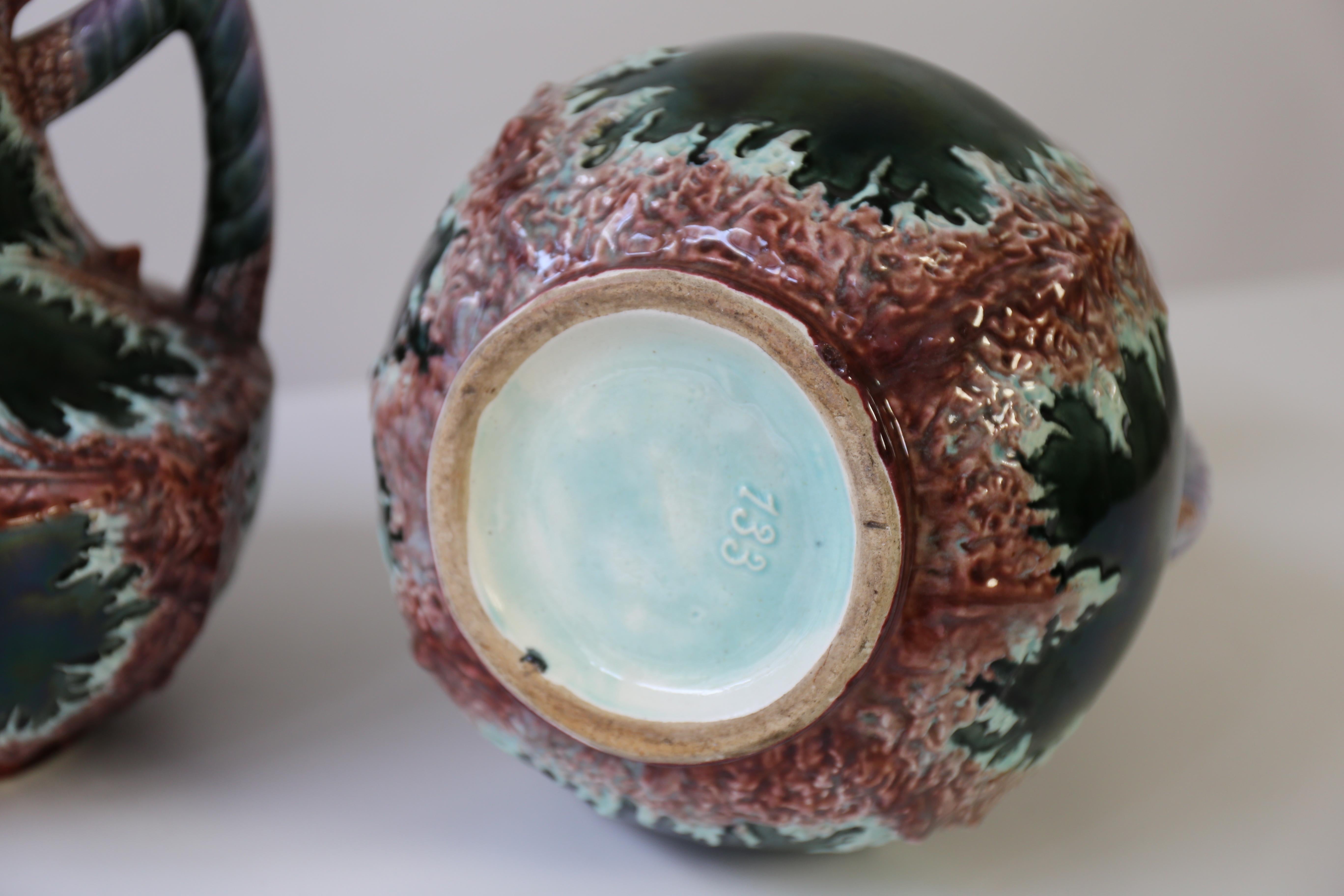 Pair of Unique Ceramic Vases Fat Lava Style with Art Nouveau/Art Deco Influence For Sale 1