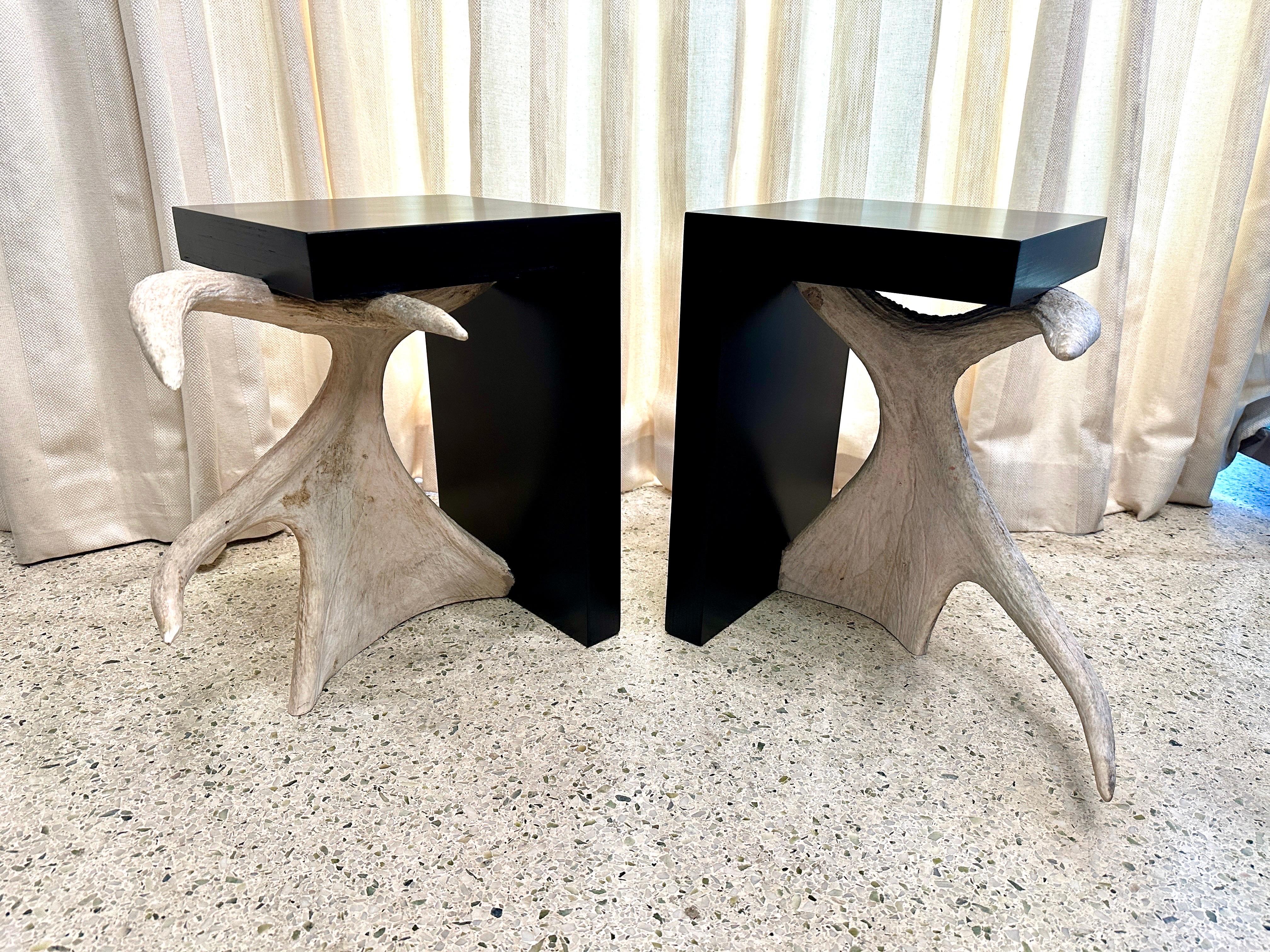 These wonderfully whimsical original custom tables/ stools in 