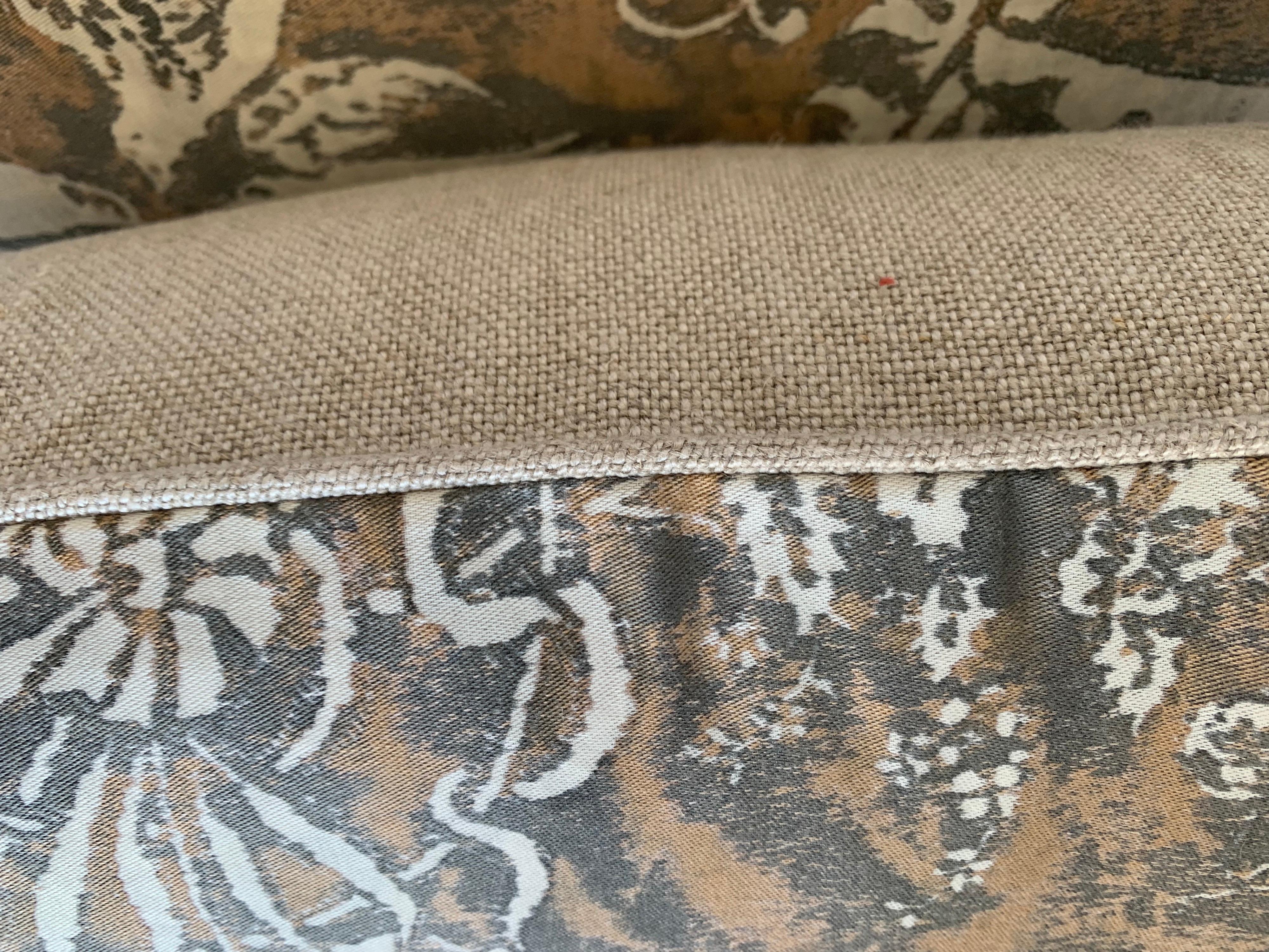 Baroque Pair of Unique Fortuny Pillows w/ Birds & Garlands For Sale