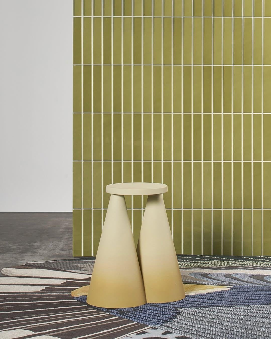 Pair of Unique Handmade Choco Ceramic Isola Small Side Tables by Cara Davide For Sale 14