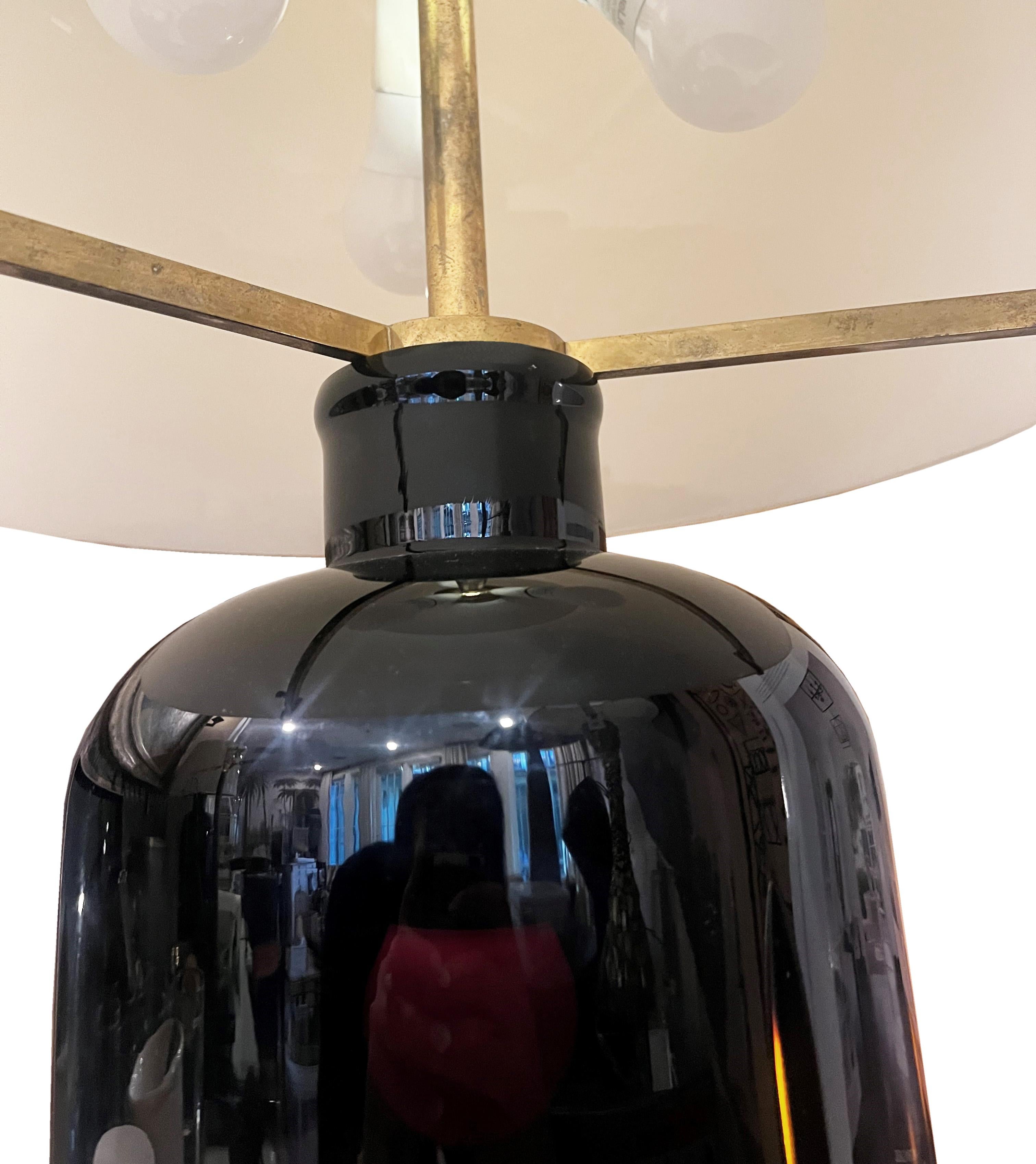 Pair of Unique Murano Glass Lamps In Good Condition For Sale In Scottsdale, AZ