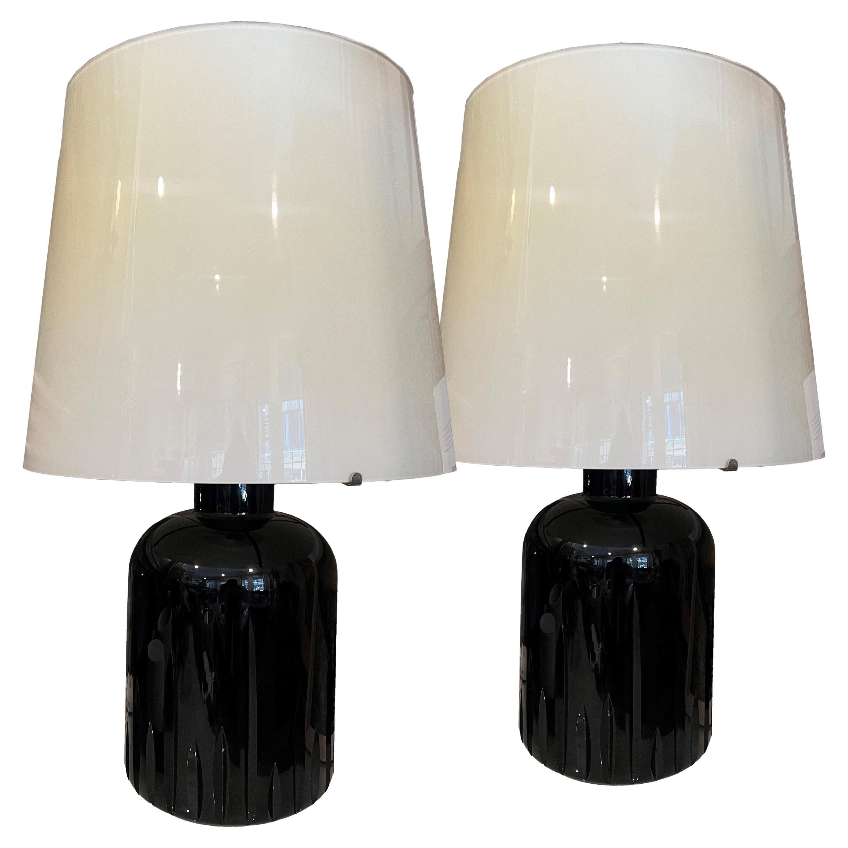 Pair of Unique Murano Glass Lamps