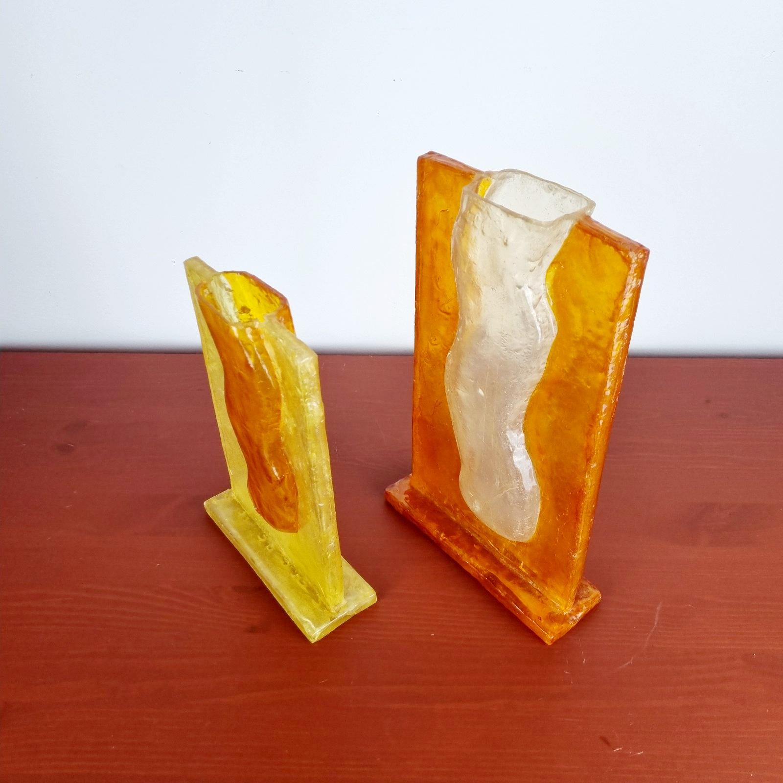 Coppia di vasi in fibra di vetro PopArt unici nel loro genere, Italia anni '70 In condizioni buone in vendita a Lucija, SI