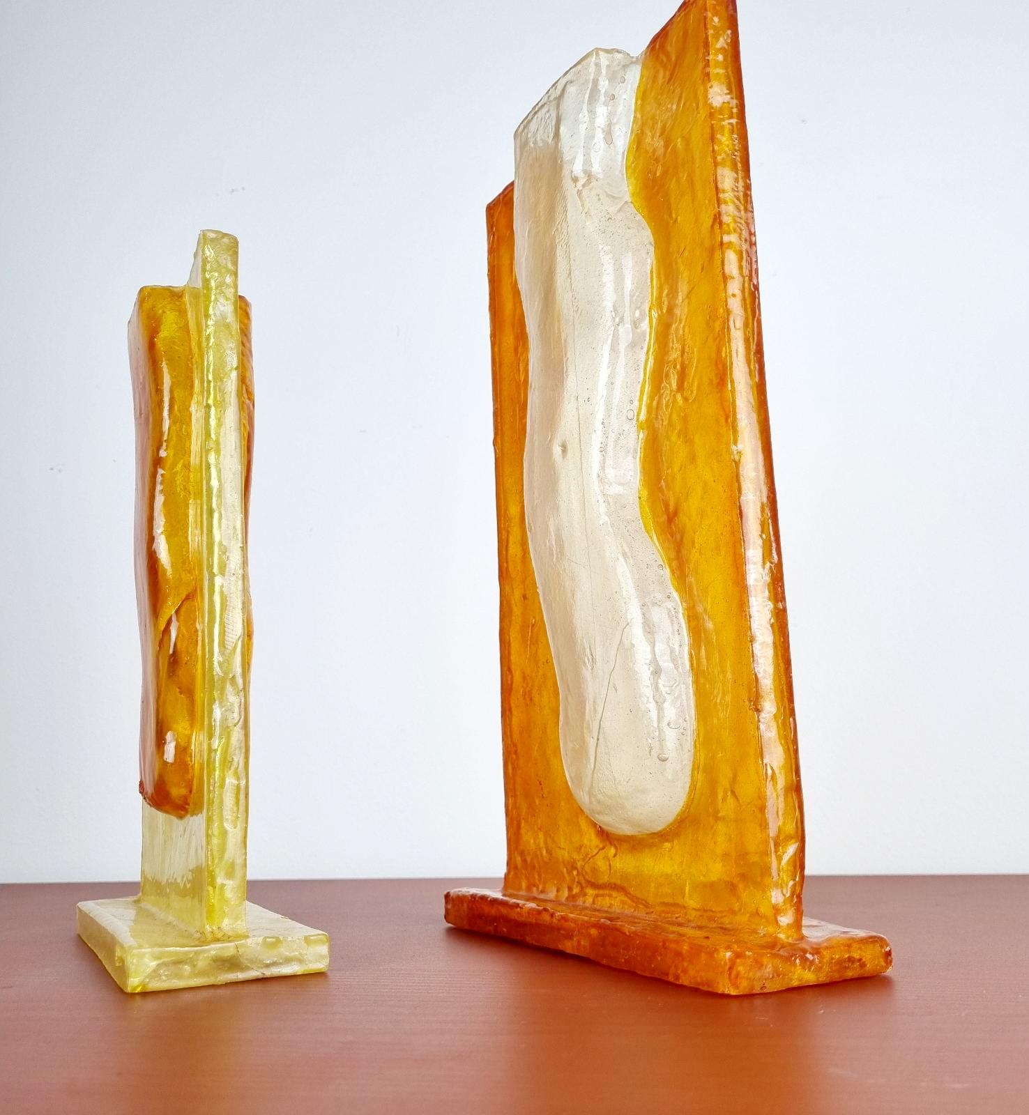 Vetroresina Coppia di vasi in fibra di vetro PopArt unici nel loro genere, Italia anni '70 in vendita