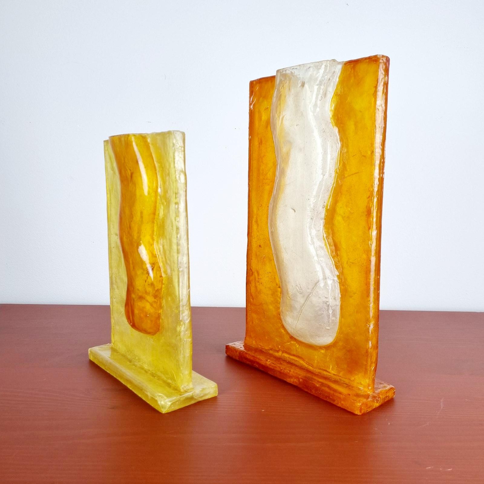 Coppia di vasi in fibra di vetro PopArt unici nel loro genere, Italia anni '70 in vendita 1