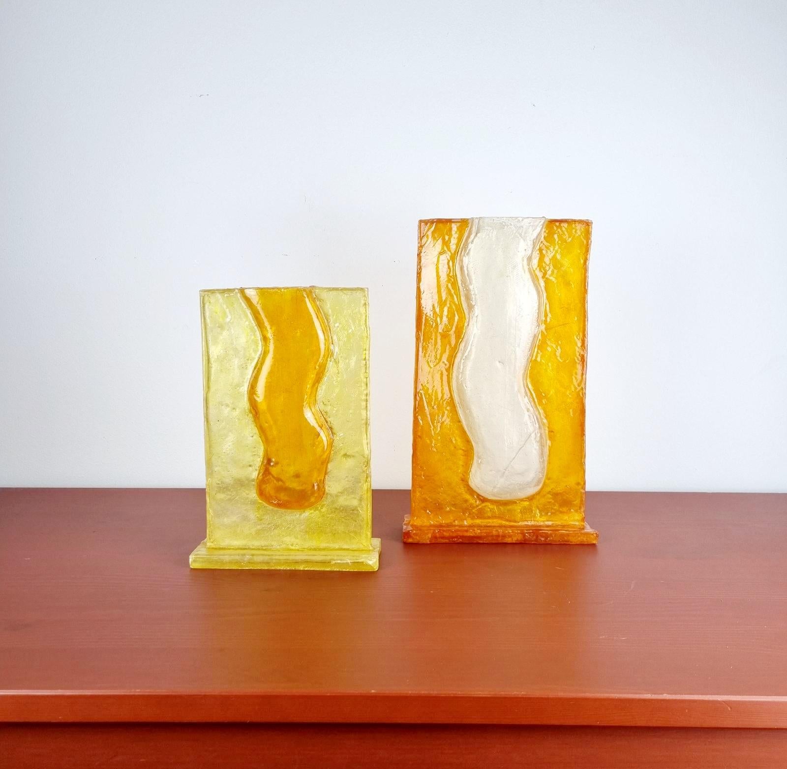 Coppia di vasi in fibra di vetro PopArt unici nel loro genere, Italia anni '70 in vendita 2