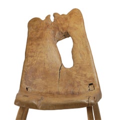 Pair of Unique Primitive Teak Lounge Chairs, Jérôme Abel Seguin, Bali, 1990s