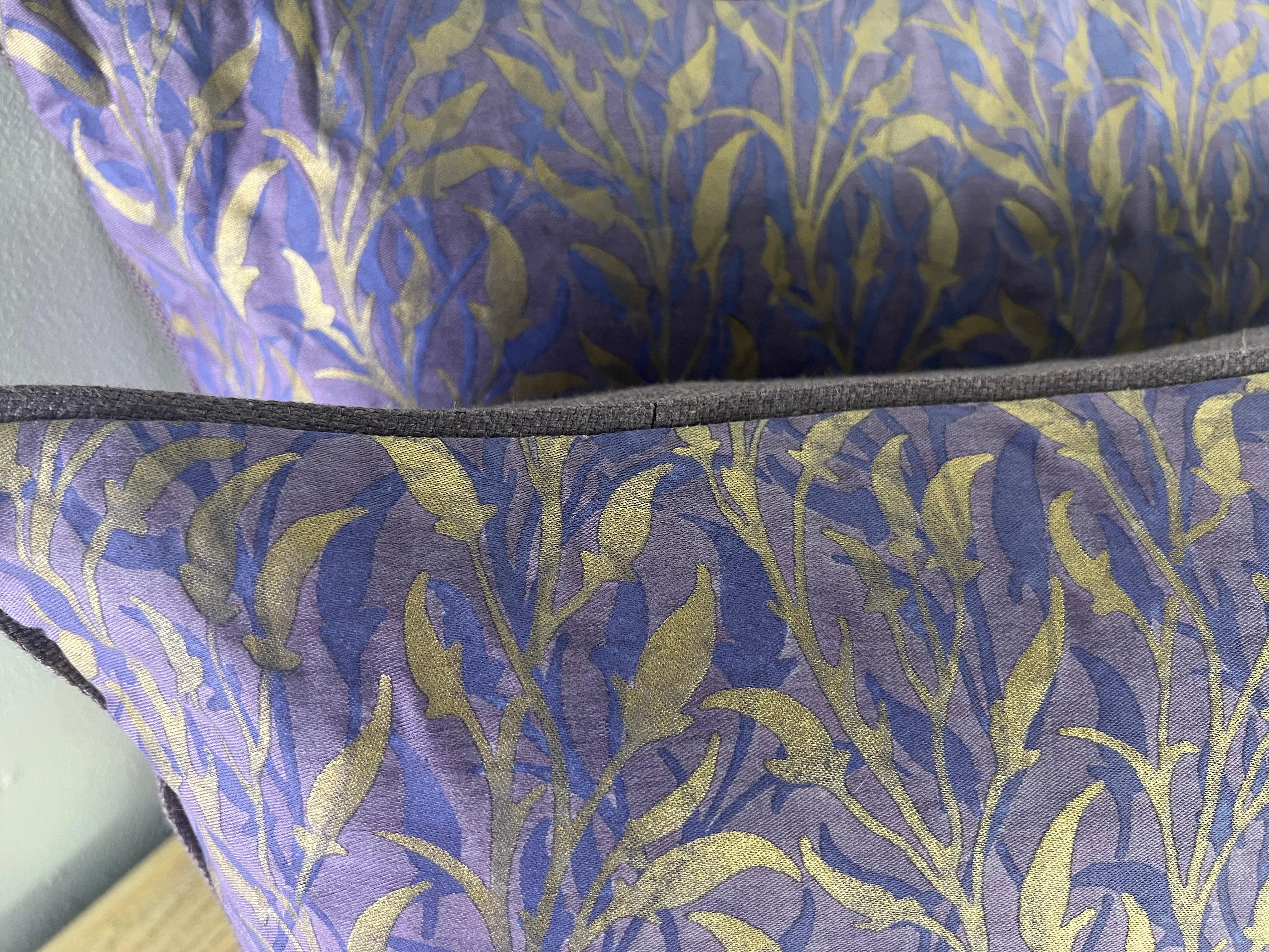 Italian Pair of Unique Printed Fortuny Pillows