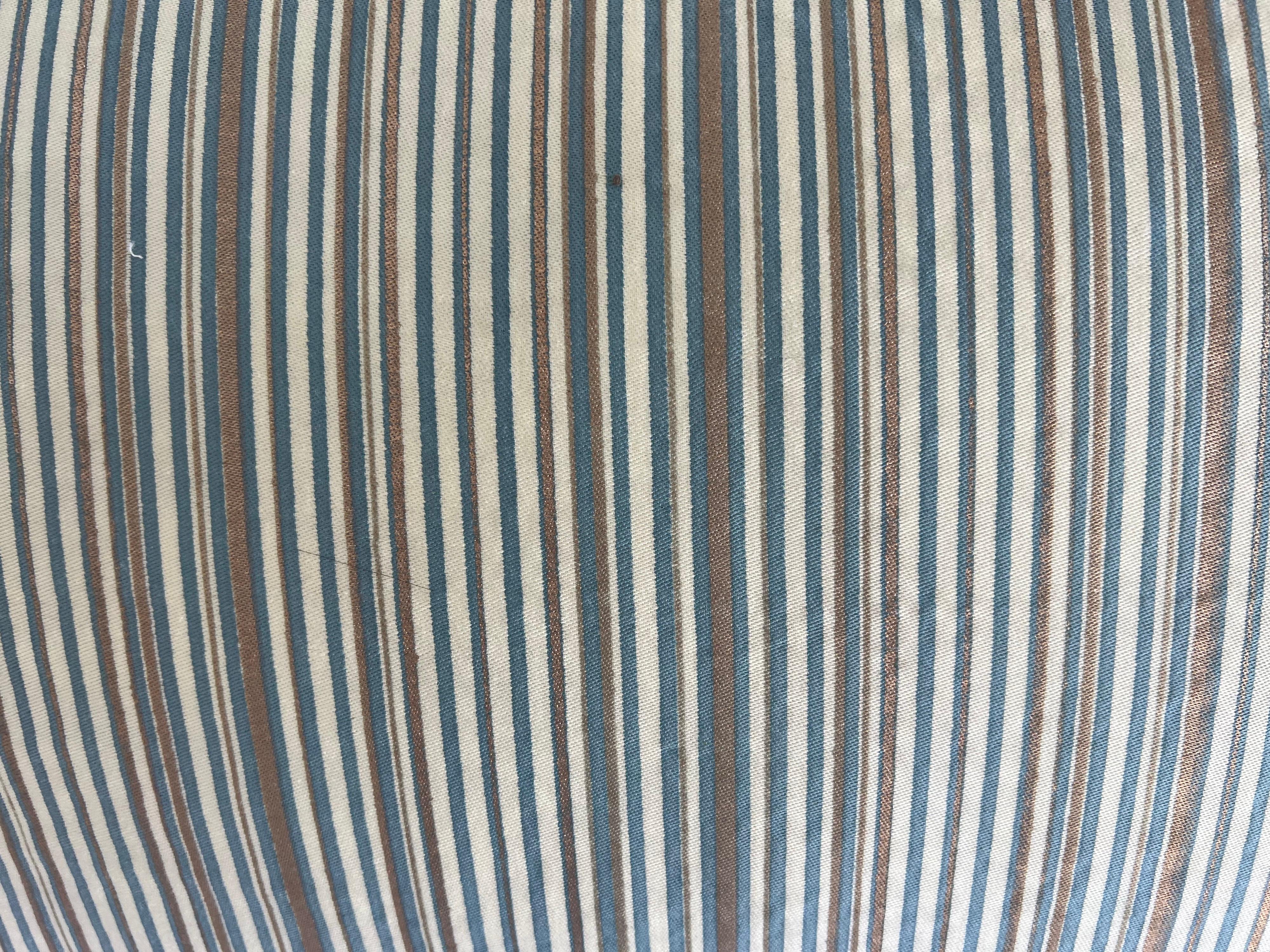 Mid-Century Modern Pair of Unique Striped Fortuny Textile Pillows For Sale