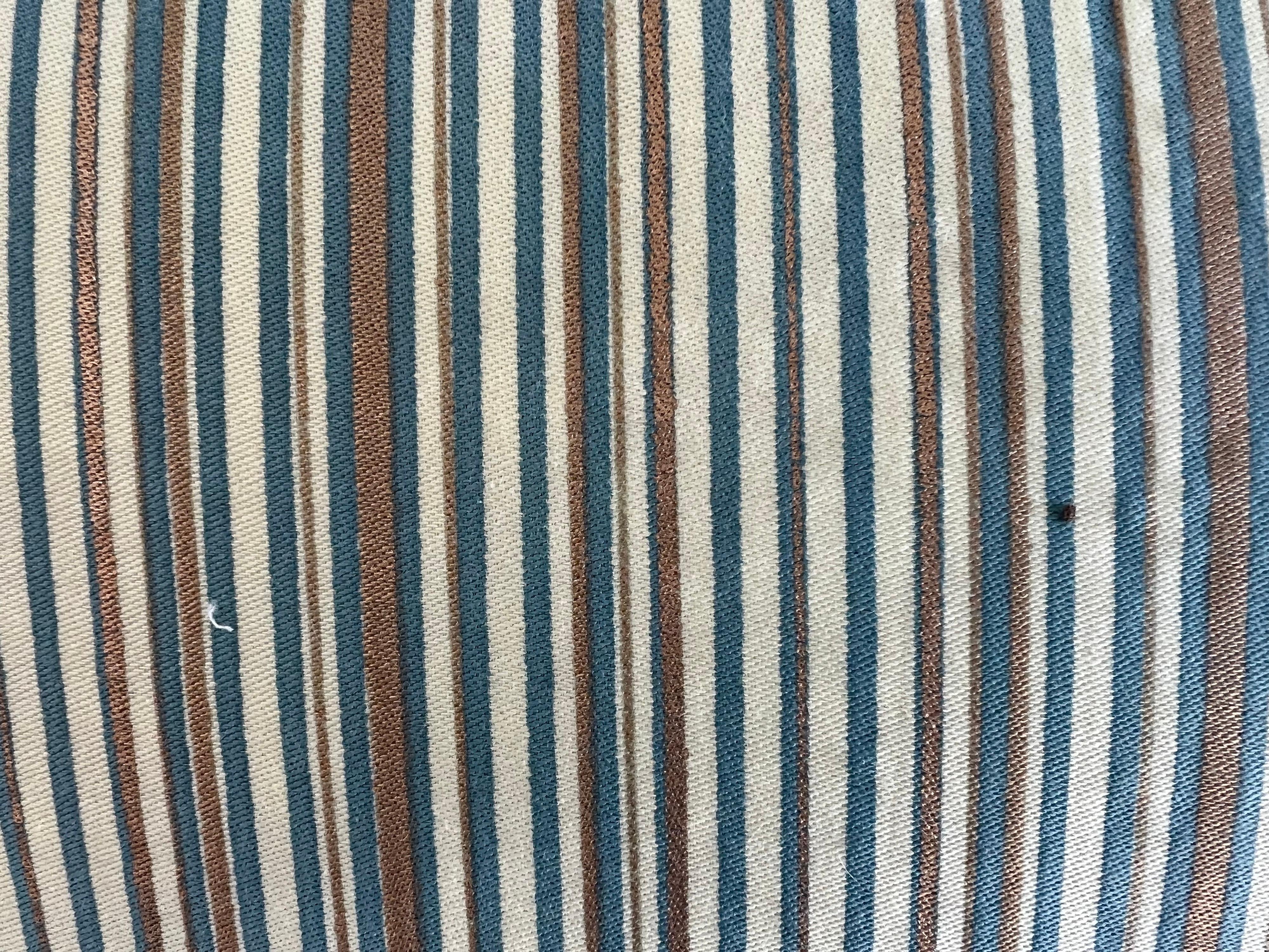 Italian Pair of Unique Striped Fortuny Textile Pillows For Sale