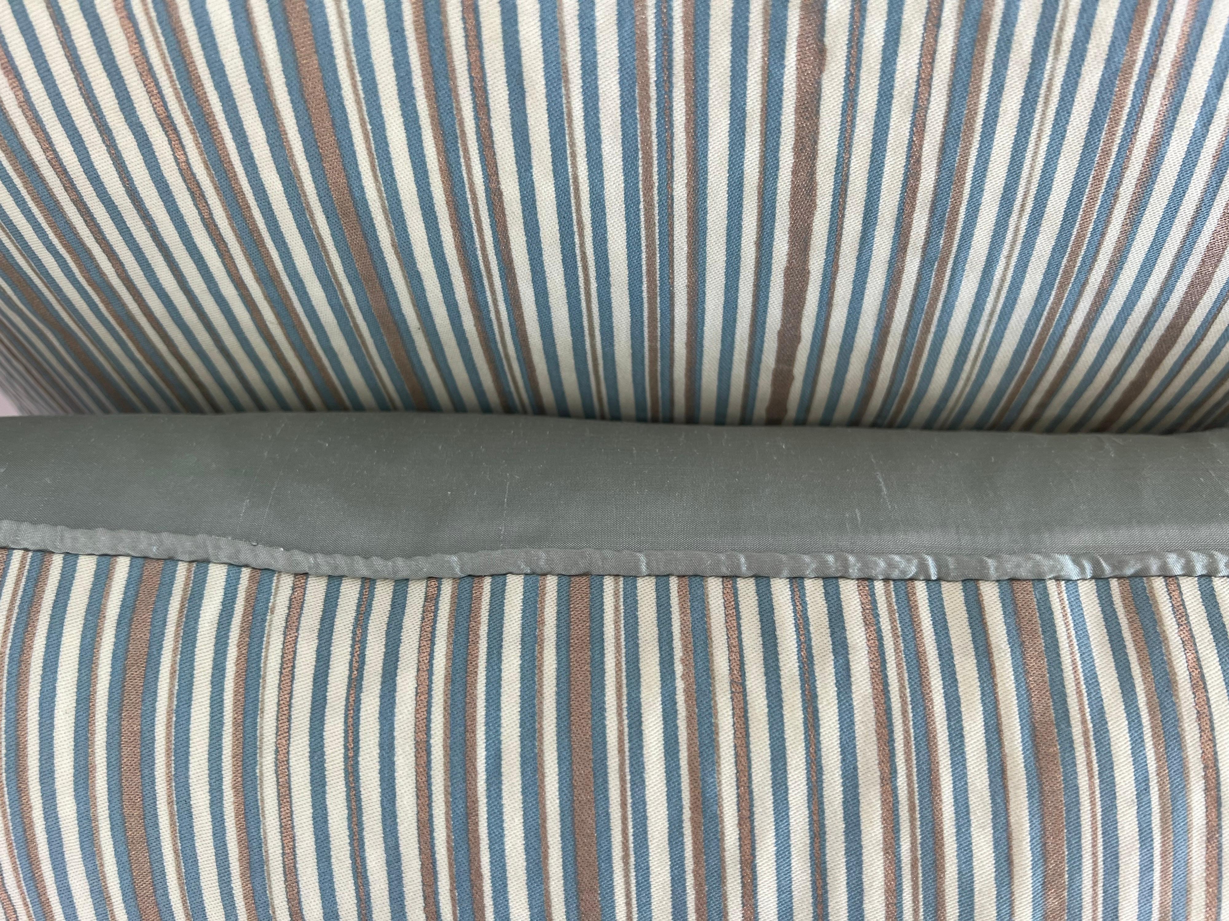 Cotton Pair of Unique Striped Fortuny Textile Pillows For Sale