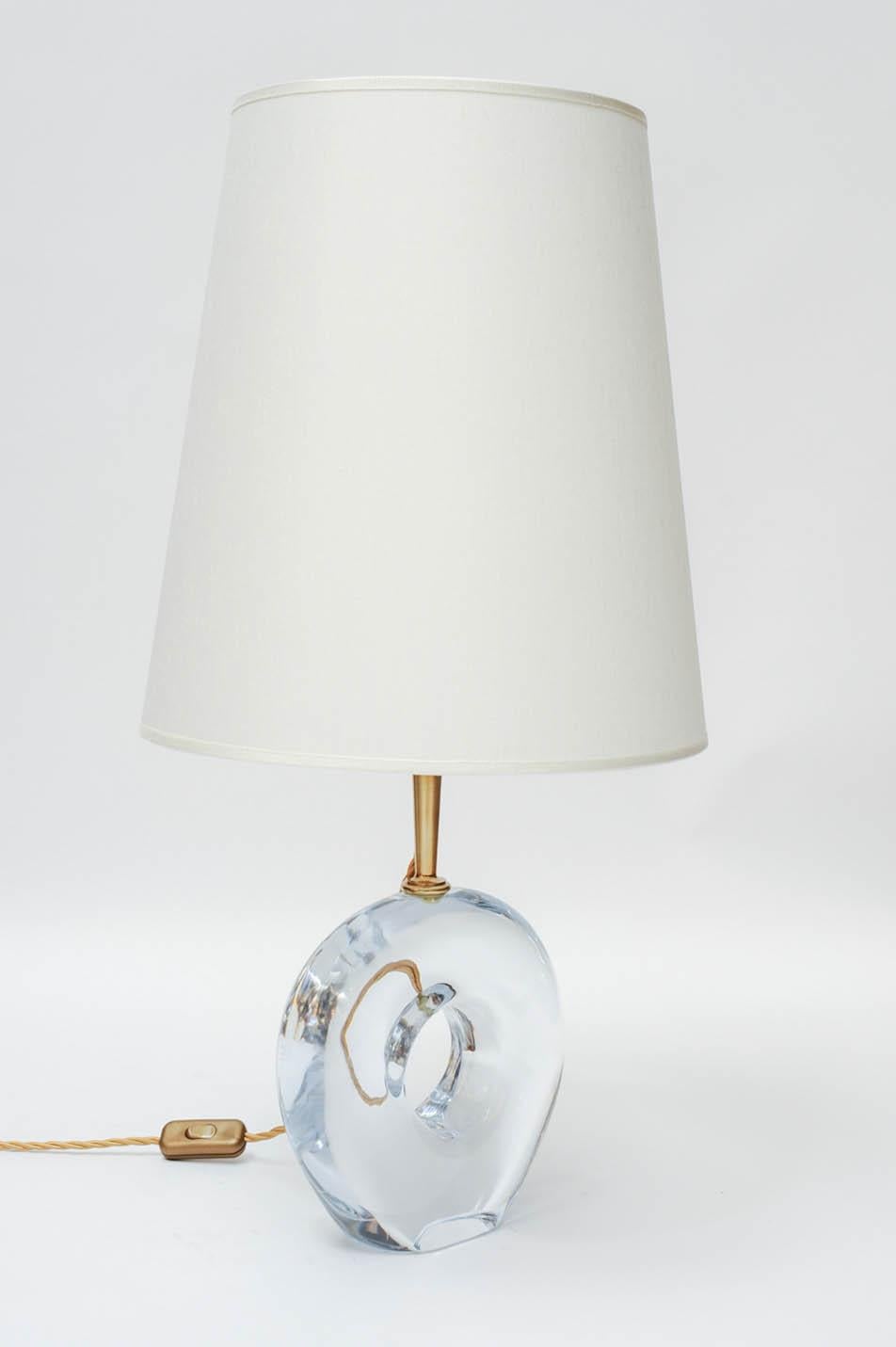 Italian Pair of Unique Table Lamps in Murano Glass by Esperia for Glustin Luminaires