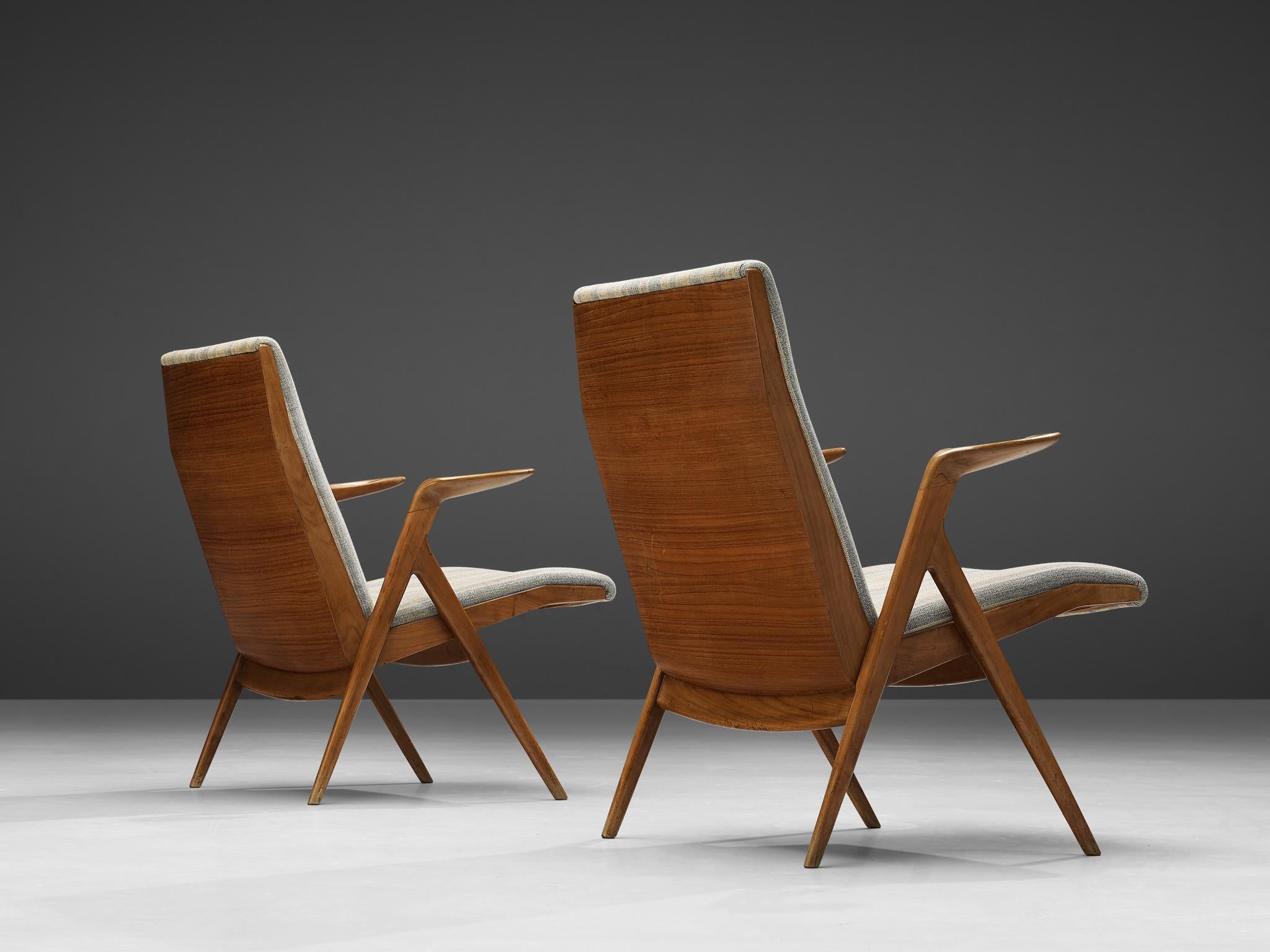 Pair of Taichiro Nakay Armchairs in Cherry Wood 1