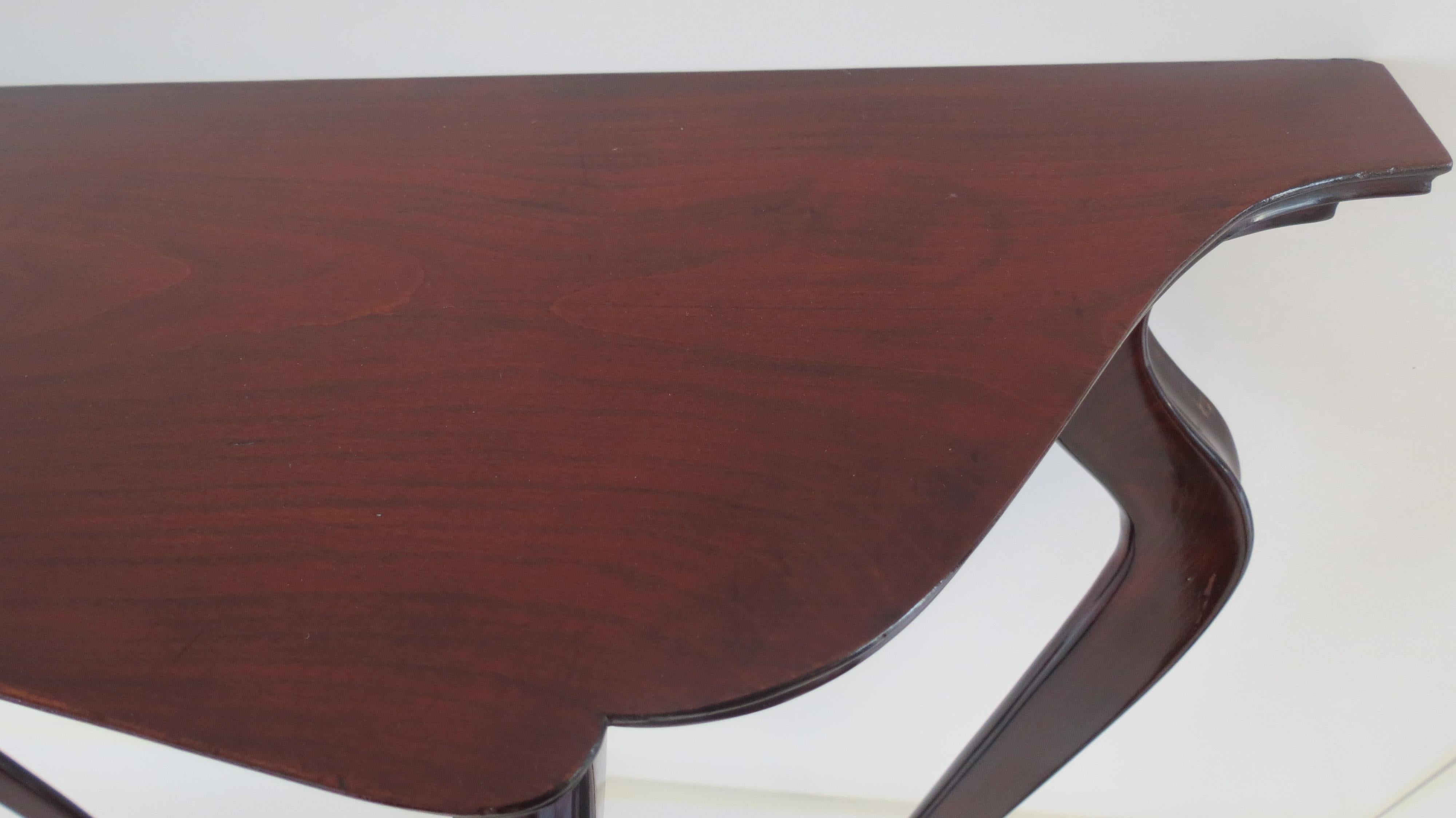 Pair of Unique Walnut Curved Console by Arch. Tempestini, 1940-1950 1