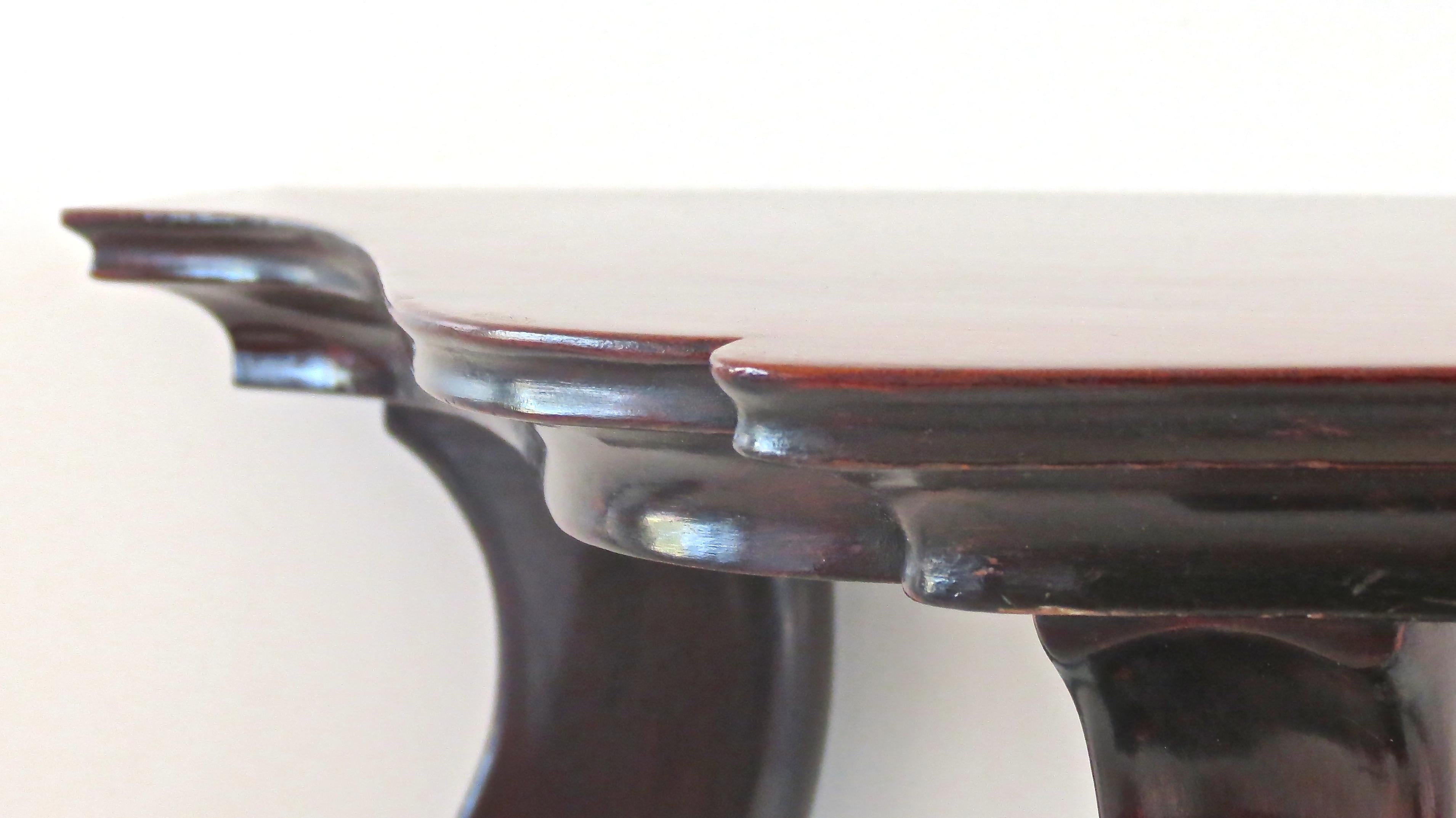 Pair of Unique Walnut Curved Console by Arch. Tempestini, 1940-1950 3