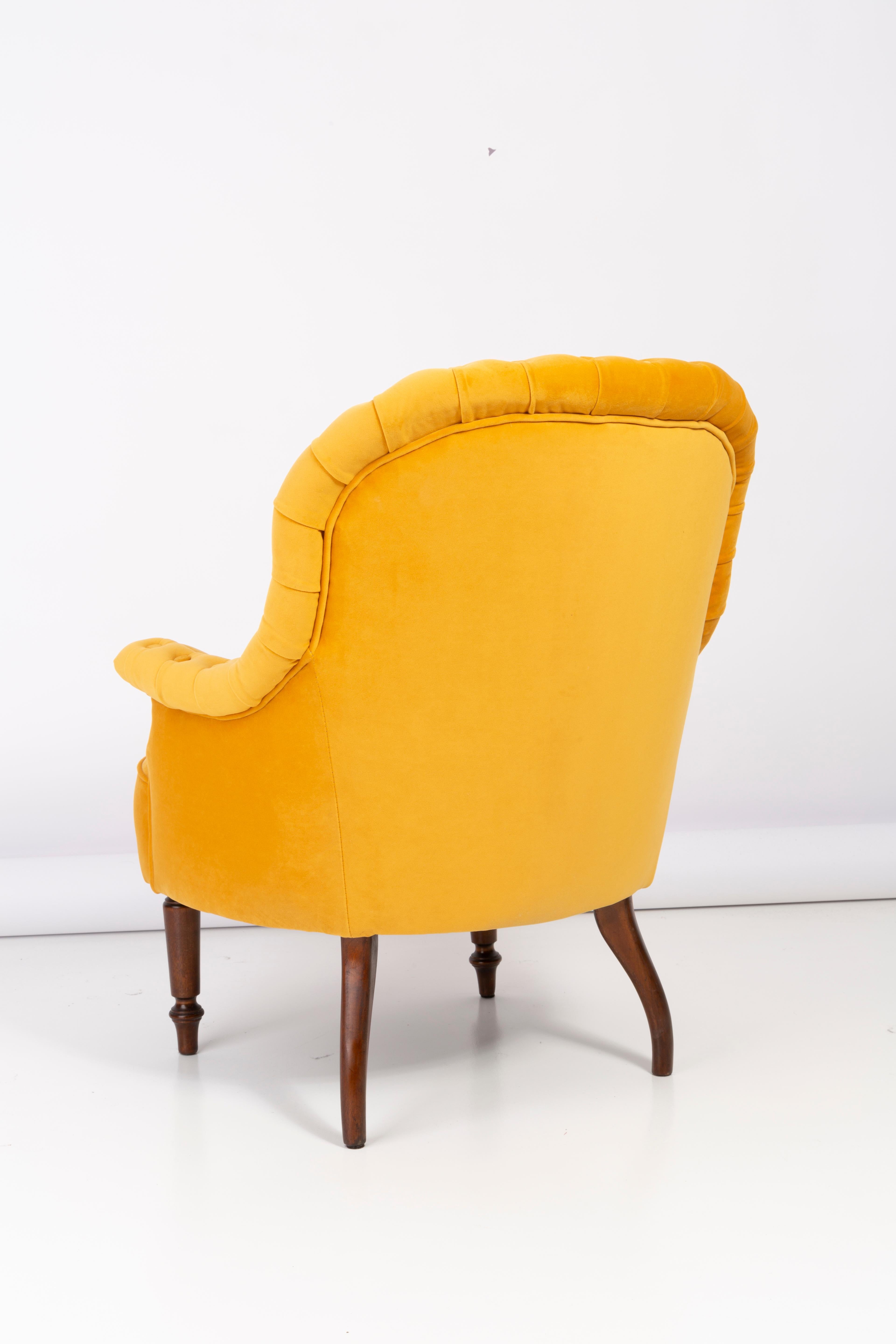 Pair of Unique Yellow Mustard Armchairs, 1930s, Germany For Sale 7