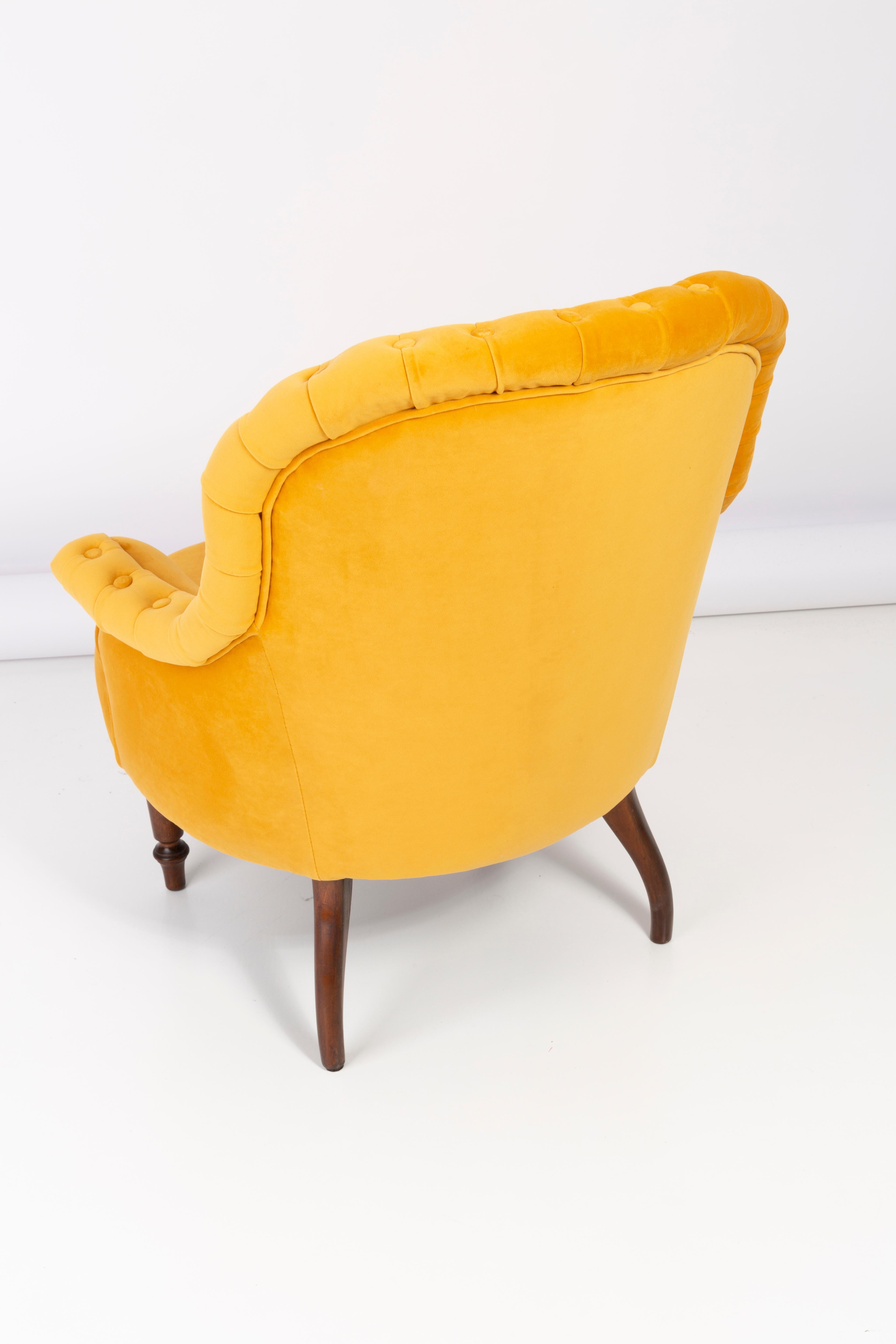 Paire de fauteuils uniques en jaune moutarde, années 1930, Allemagne en vente 7