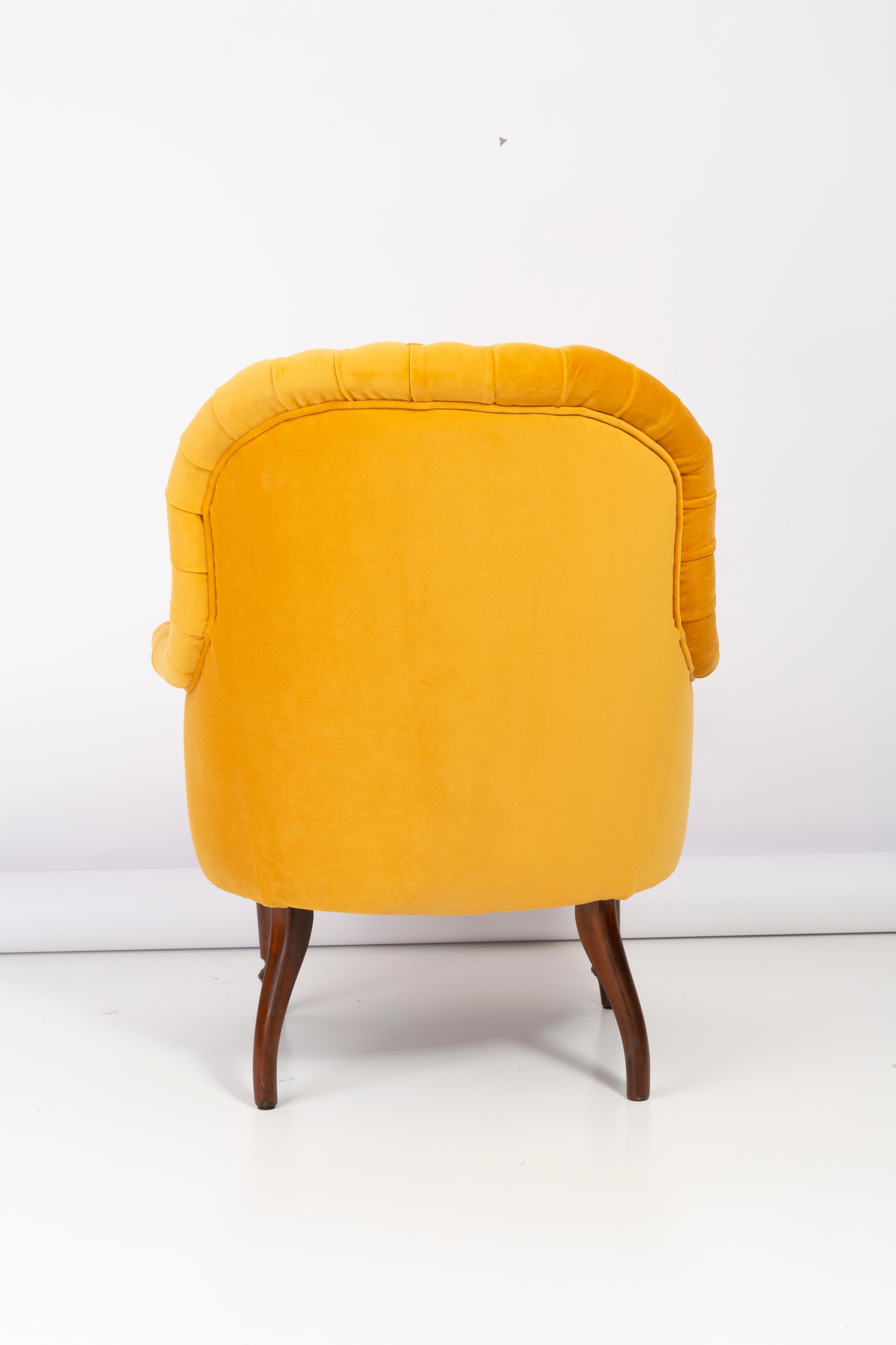 Pair of Unique Yellow Mustard Armchairs, 1930s, Germany For Sale 9