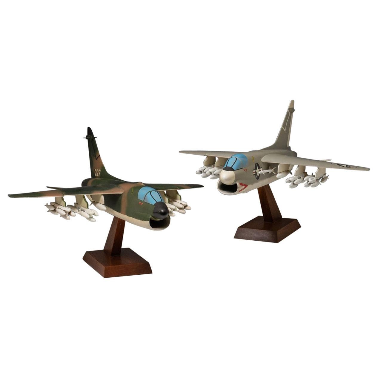 20th Century Mahogany and Aluminium Model of a Spitfire Fighter