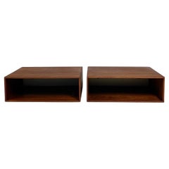 Pair of Uno & Östen Kristiansson Wall Units Teak Luxus Sweden 1960s Nightstands