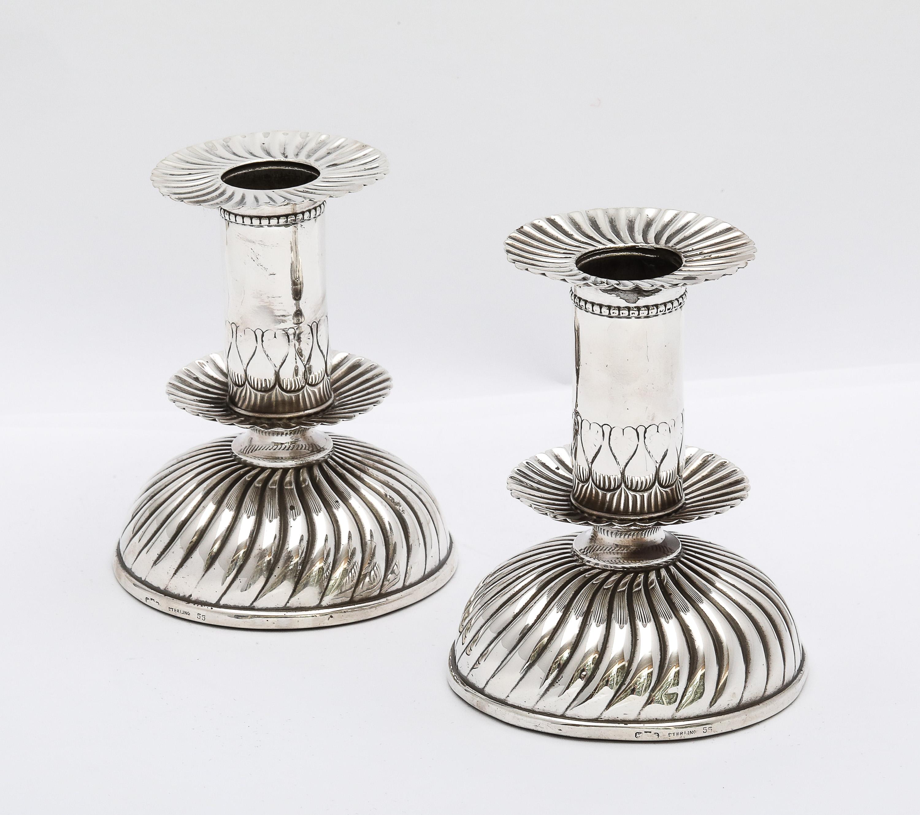 Pair of Unusual 16th Century-Style Capstan Candlesticks For Sale 6