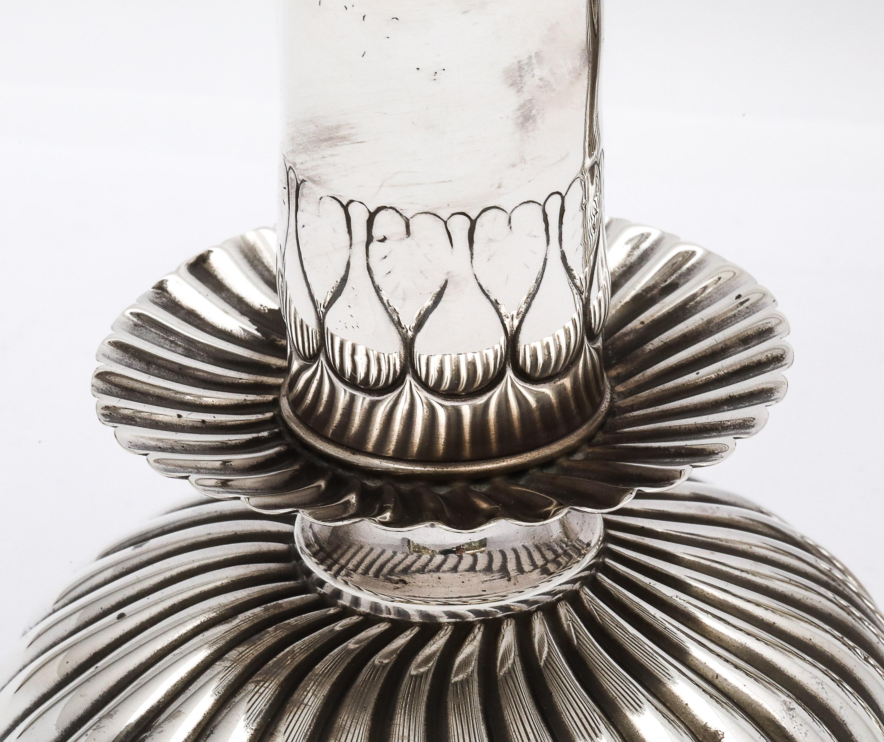 Pair of Unusual 16th Century-Style Capstan Candlesticks In Good Condition For Sale In New York, NY