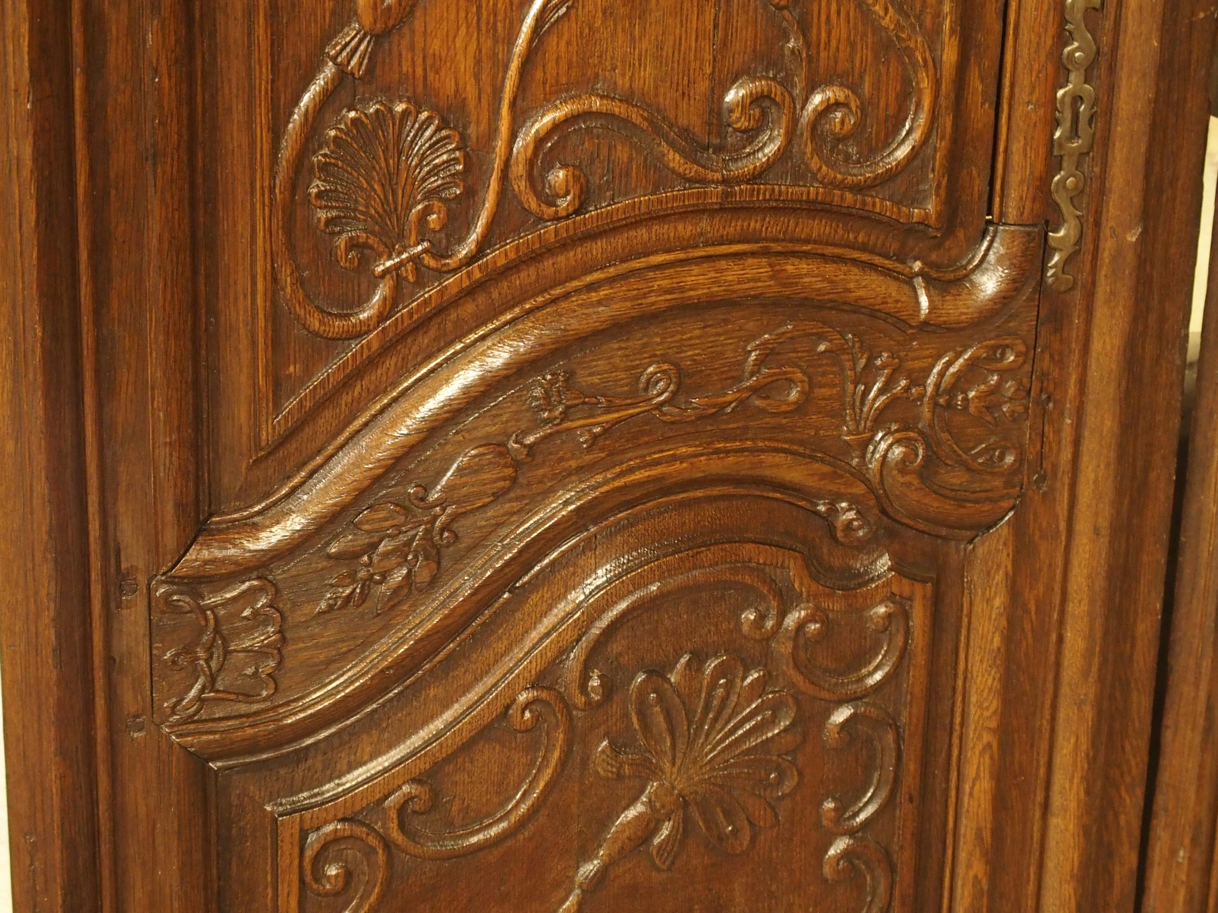 Régence Pair of Unusual 18th Century French Oak Fleur-de-Lys Doors