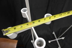 Pair of Unusual Cast Iron Bases Tall Floor Candle Sticks