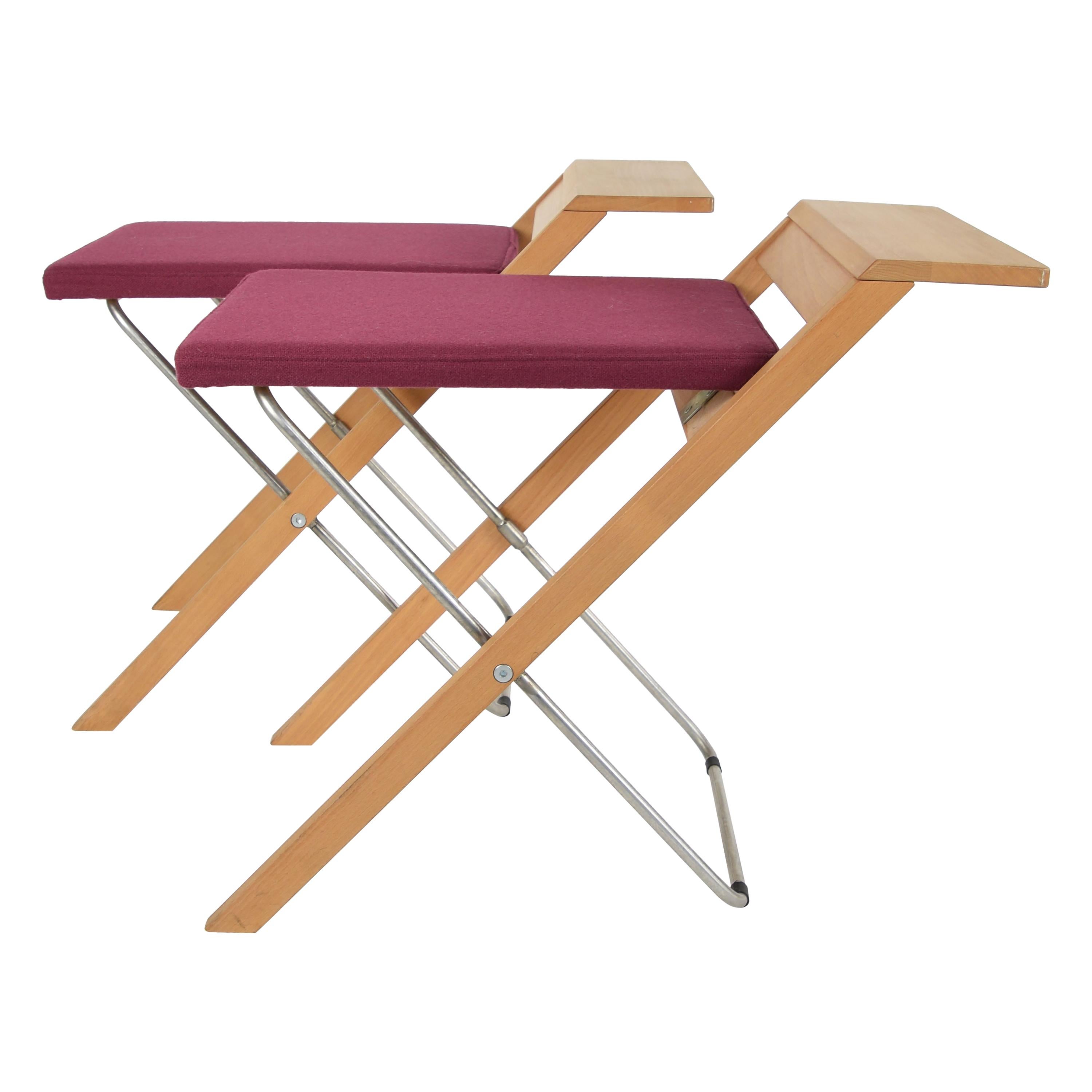 Pair of Unusual Church Chairs from Jerslev Kirke, Denmark, by Ole Vedel