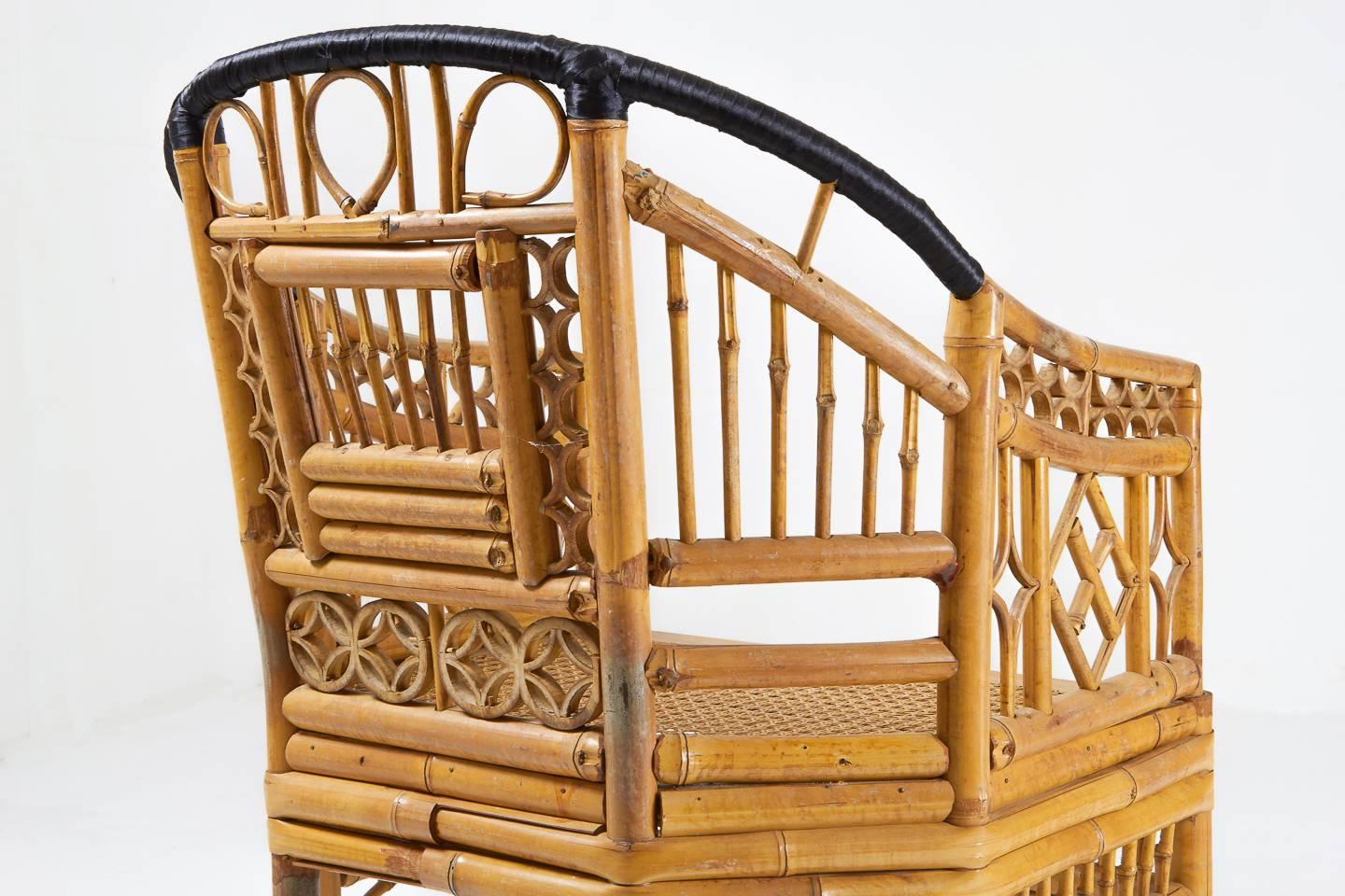 20th Century Pair of Unusual French Bamboo Chairs