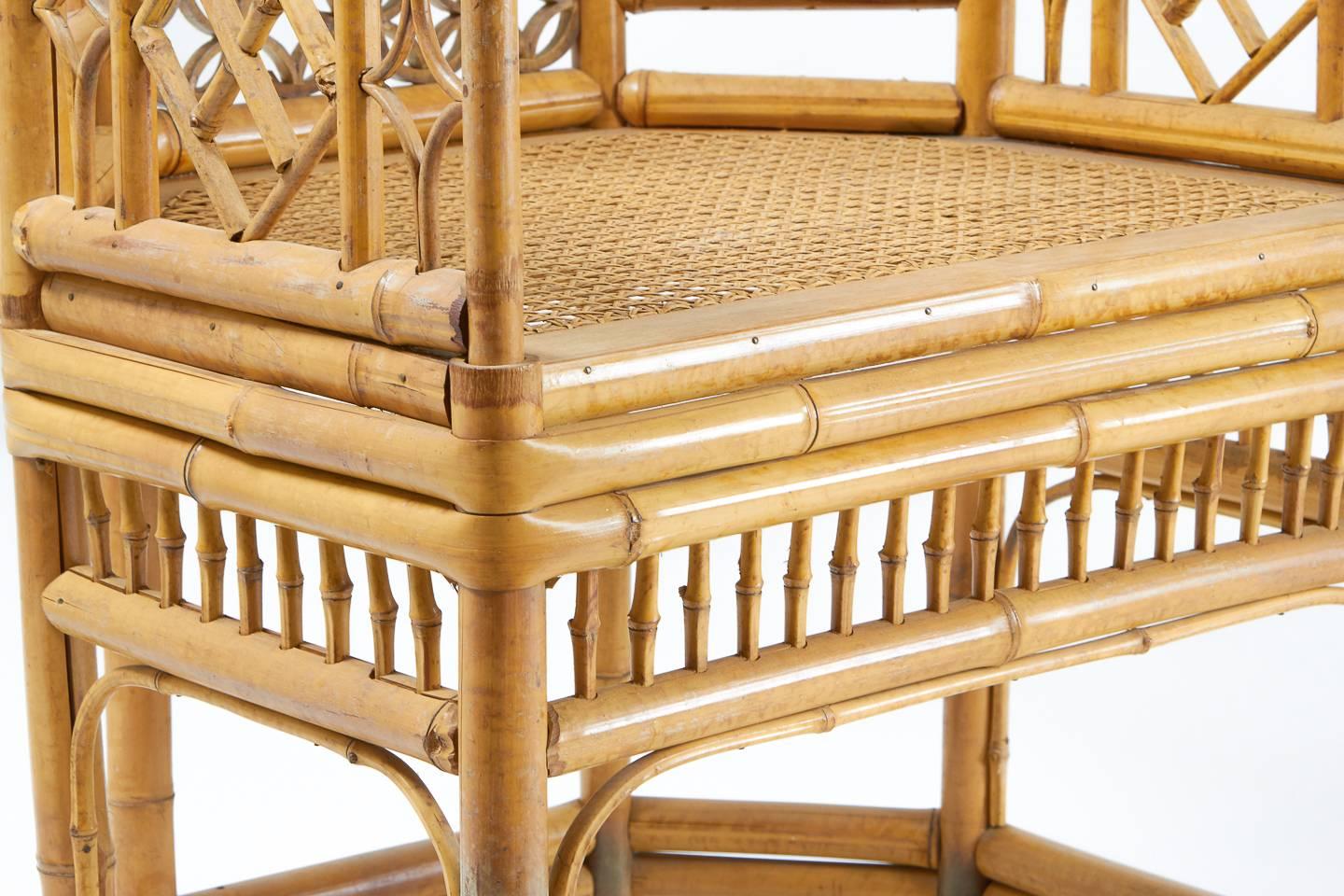 Pair of Unusual French Bamboo Chairs 1