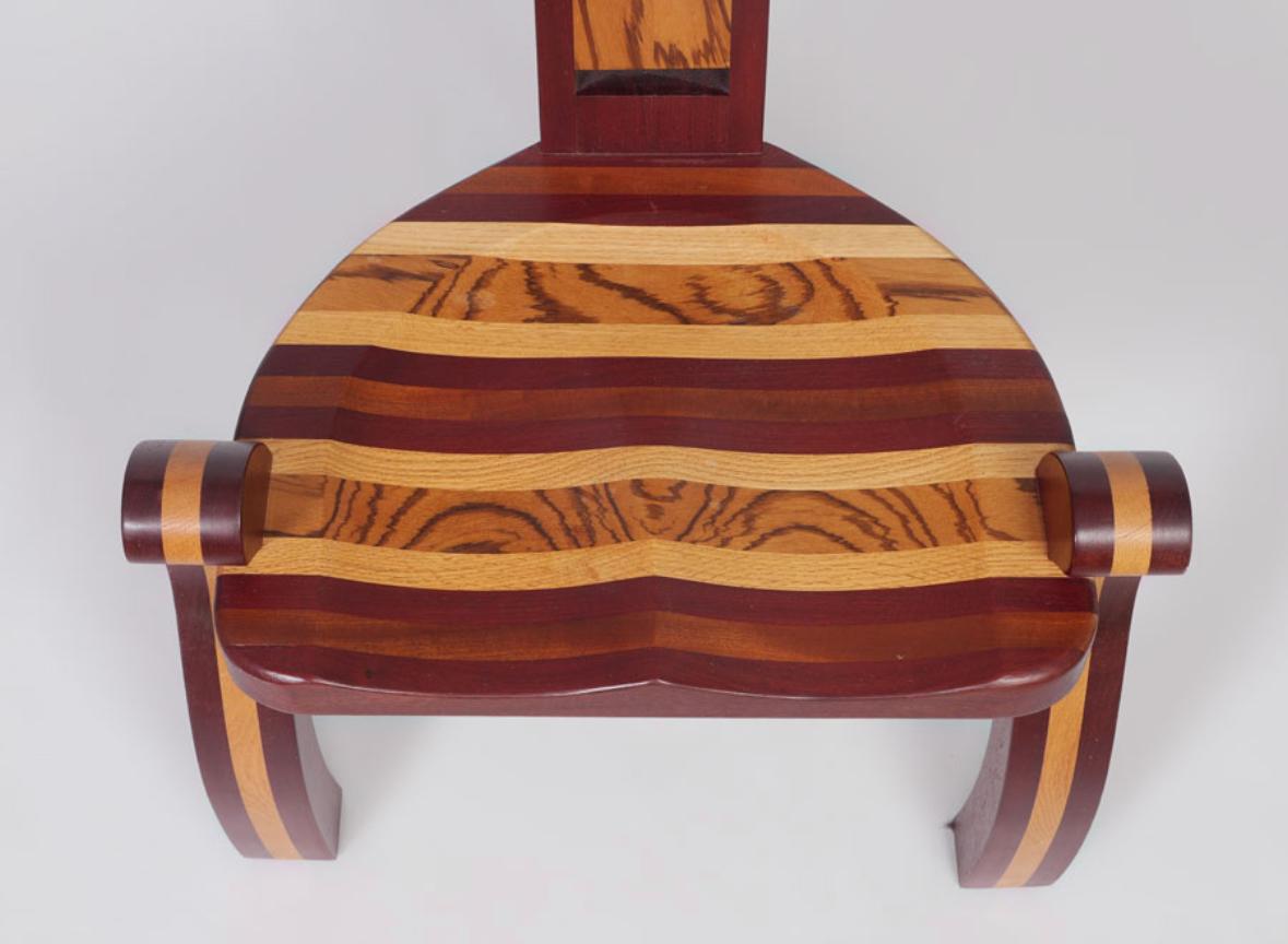 Pareja de inusuales sillas de centro Studio Craft Moderno de mediados de siglo en venta
