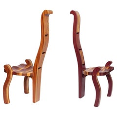 Pareja de inusuales sillas de centro Studio Craft
