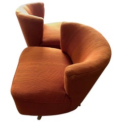 Retro Pair of Unusual Swivel Chairs by Kroehler