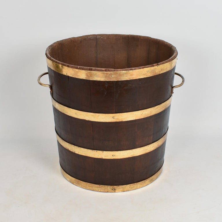 Pair of Unusually Large Oak Peat or Log Buckets, Very Rare For Sale at 1stDibs