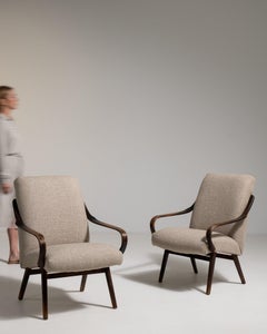 Pair of Upholstered Armchairs by TON, Czechia, 1960-1969