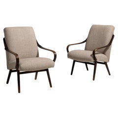 Pair of Upholstered Armchairs by TON, Czechia, 1960-1969