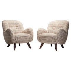 Pair of Upholstered Armchairs in the Manner of Berga Möbler, Europe 20th Century