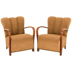 Pair of Upholstered Art Deco Armchairs