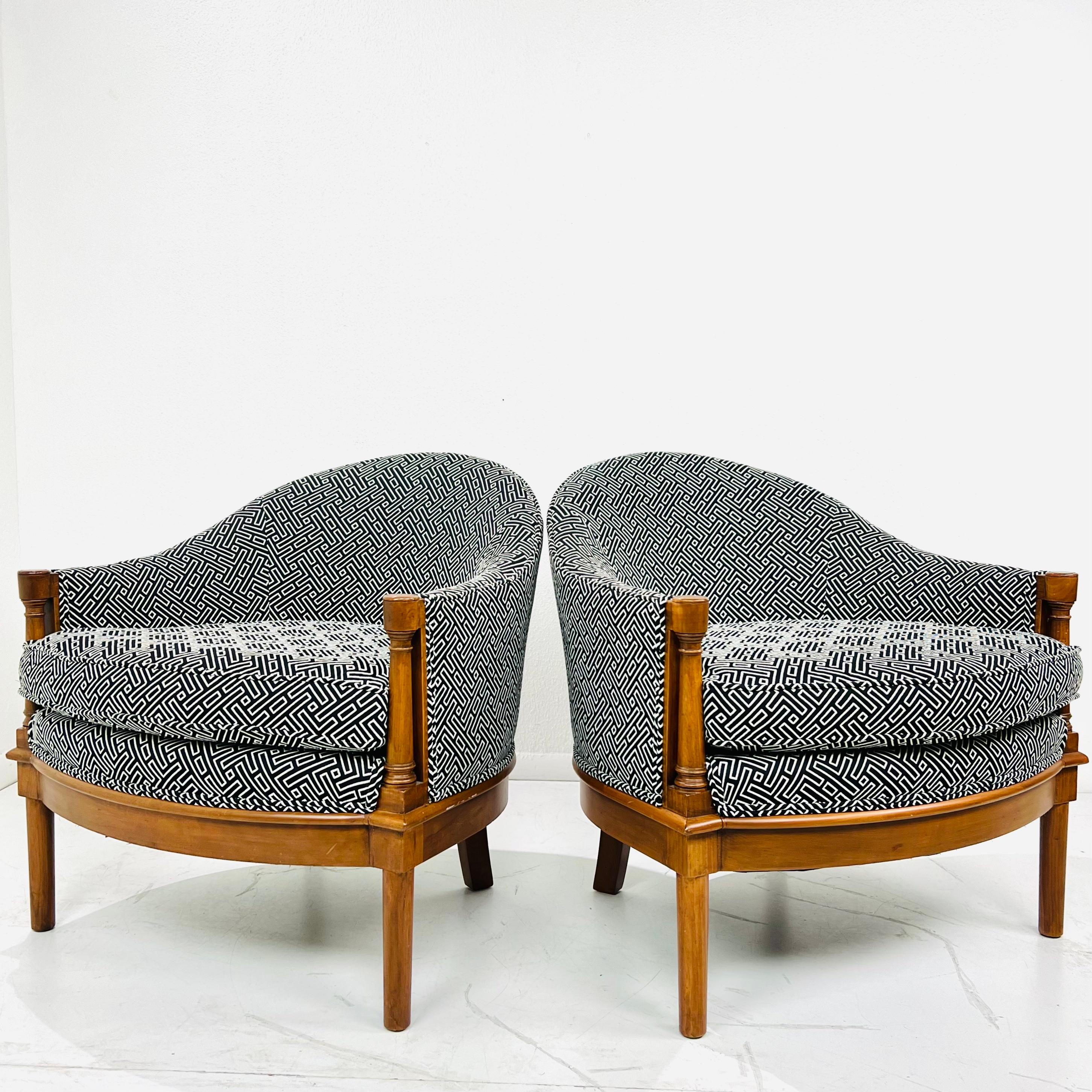Pair of Upholstered Art Deco Side Chairs 8