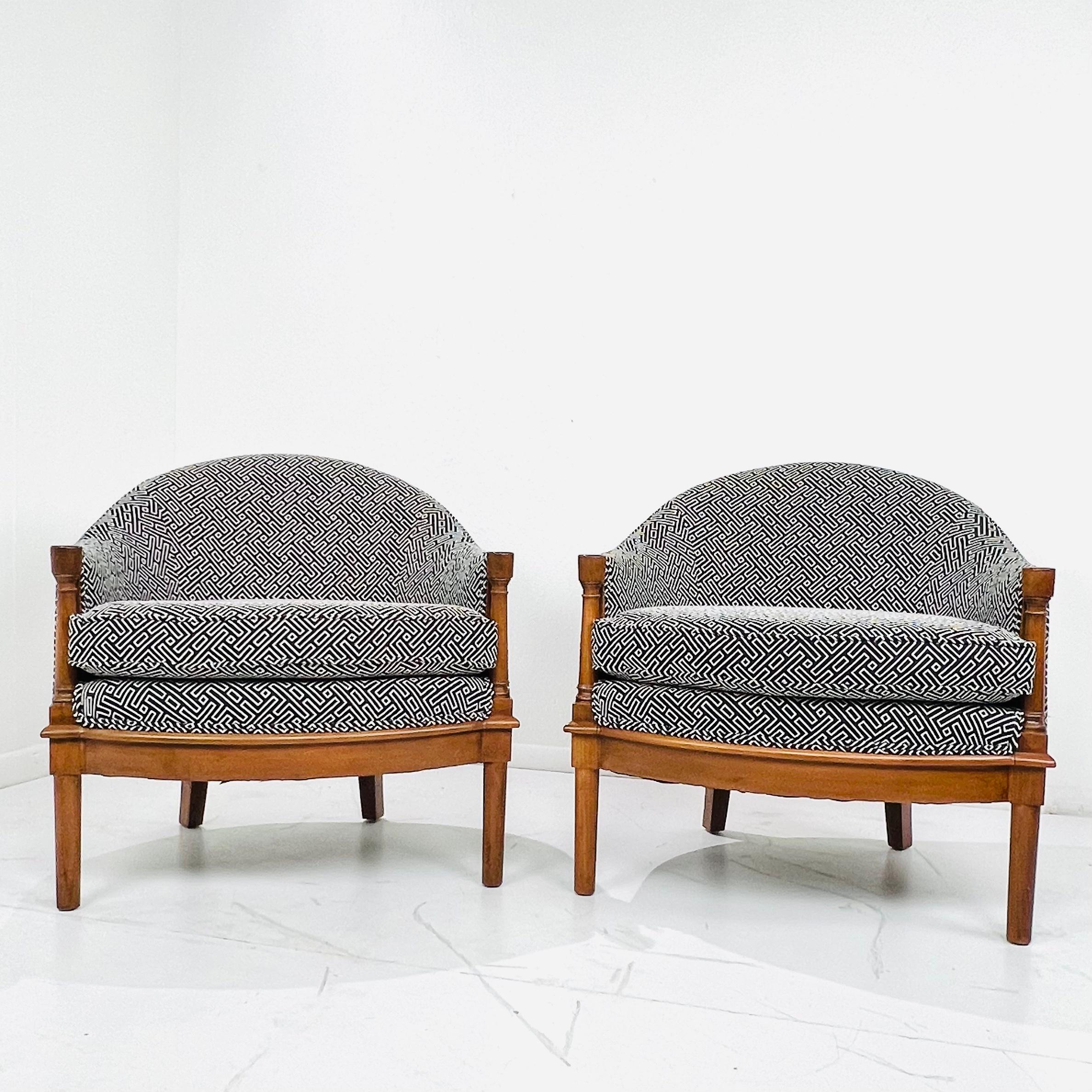 Pair of Upholstered Art Deco Side Chairs 13