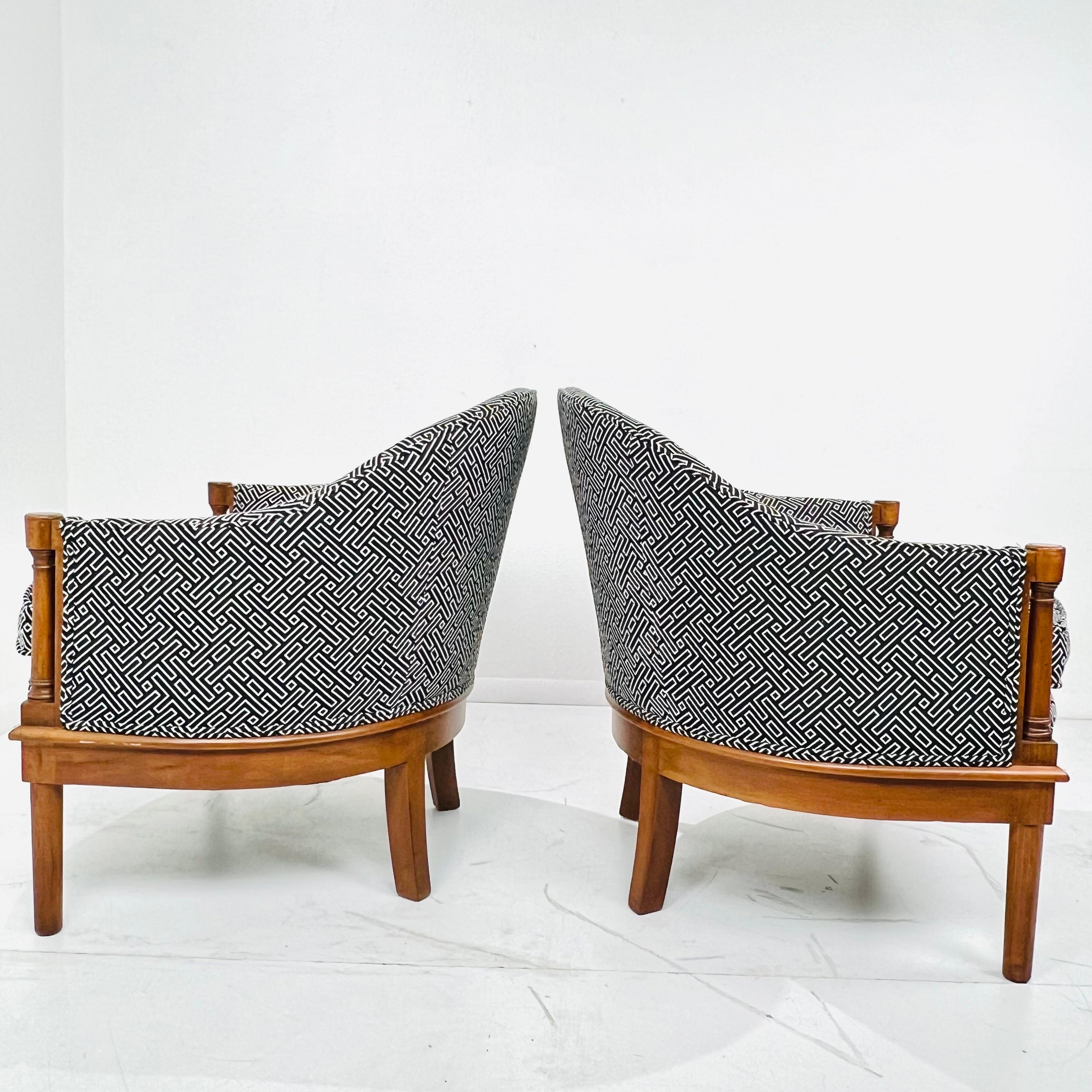 Pair of Upholstered Art Deco Side Chairs 2