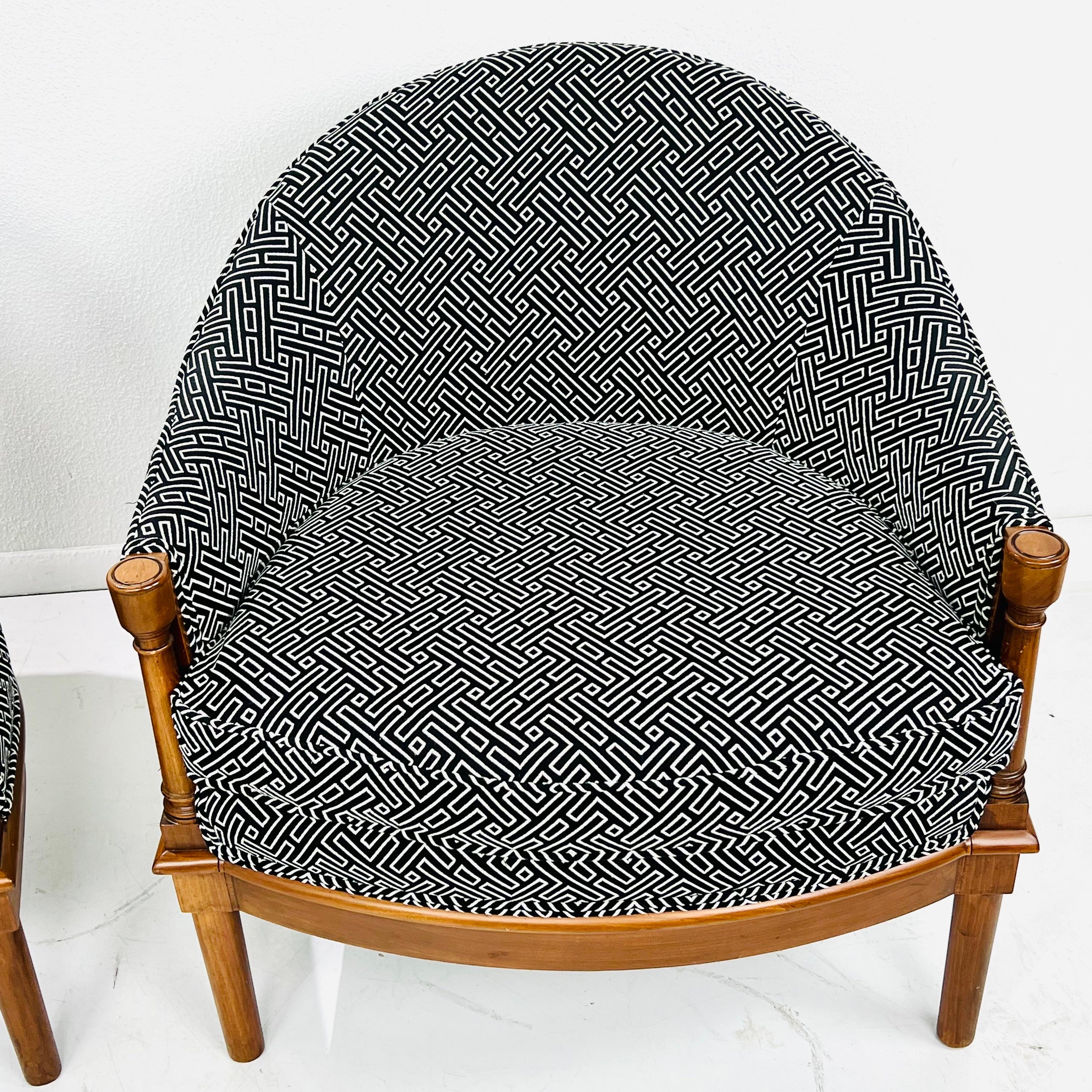 Pair of Upholstered Art Deco Side Chairs 3